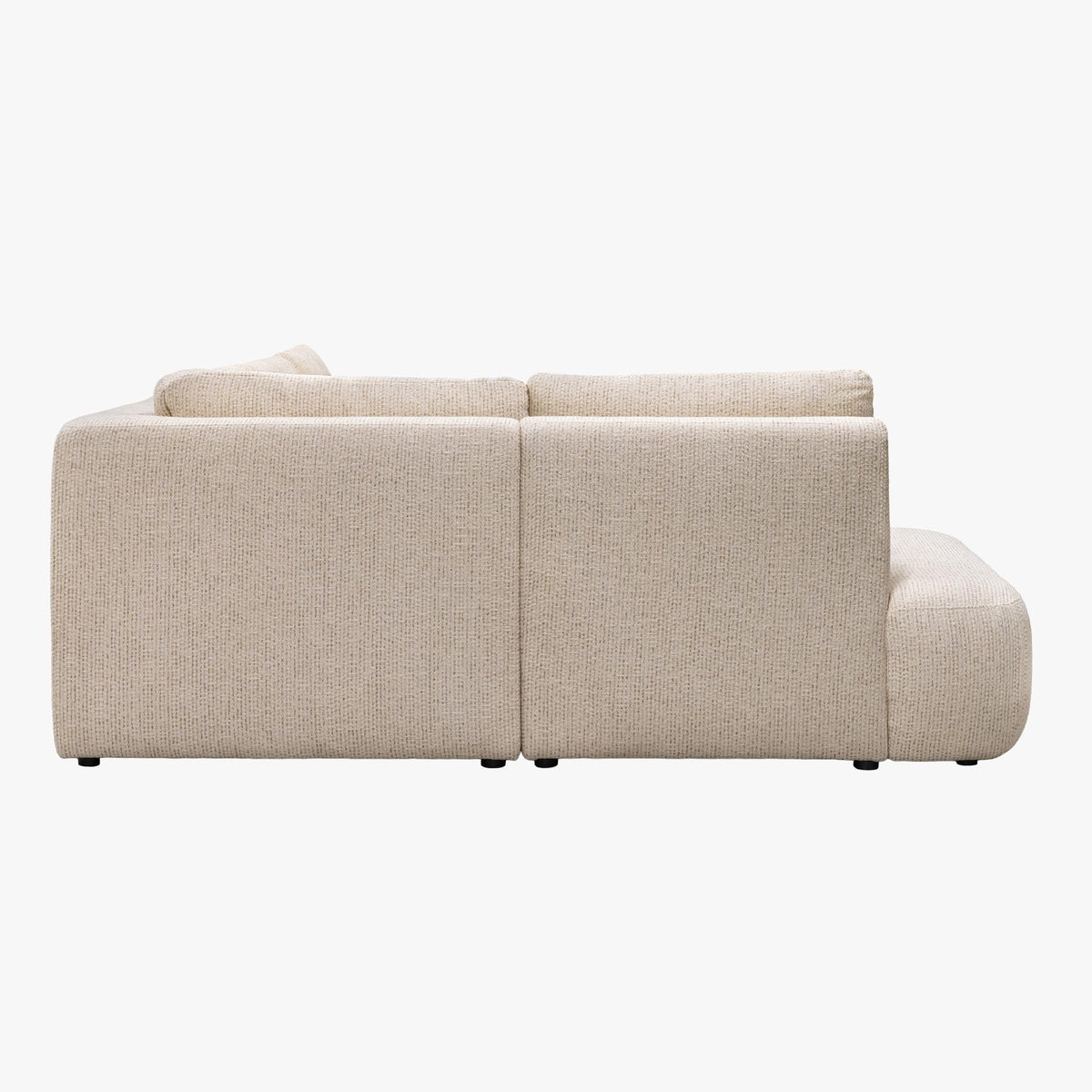LINDA Canapé d'angle modulable en tissu beige - Angle gauche