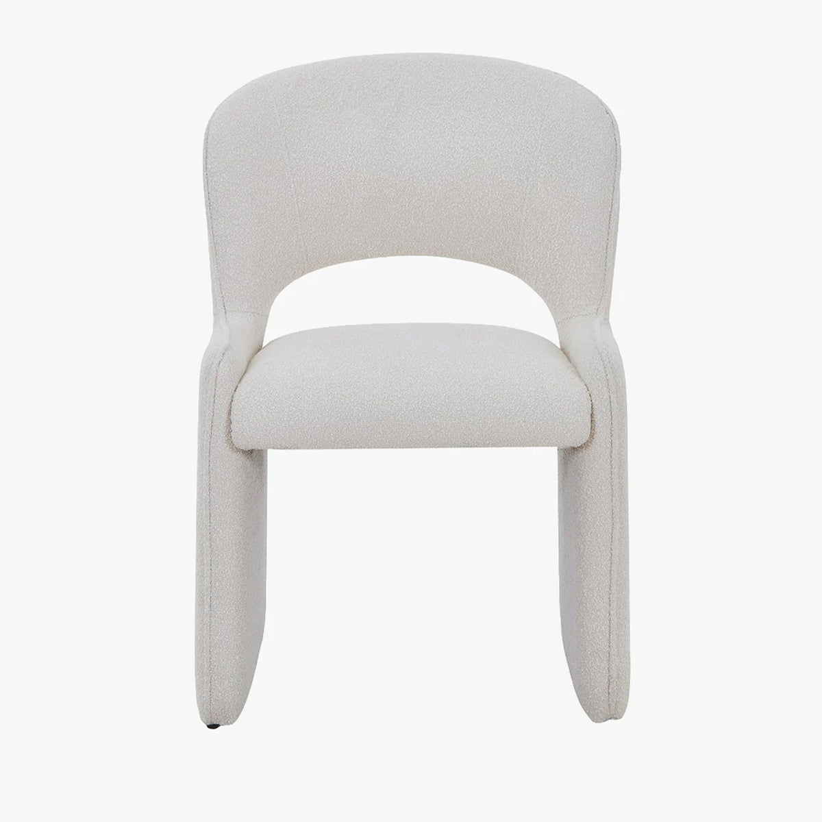 ALESIA Fauteuil tissu bouclette beige