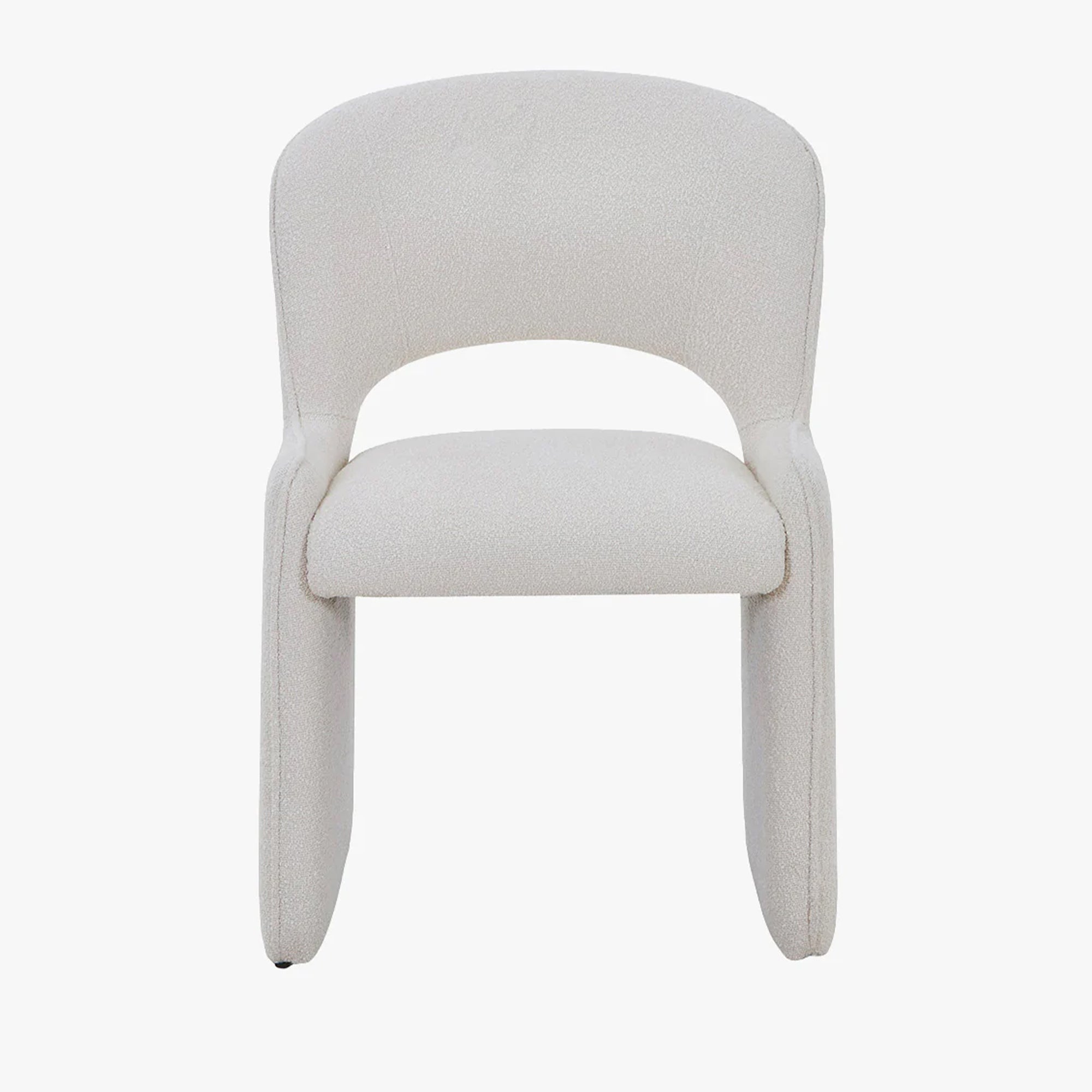 ALESIA Fauteuil tissu bouclette beige
