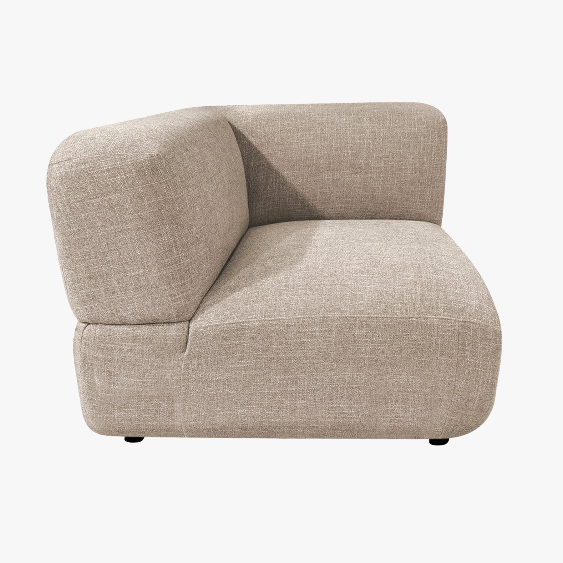 ALMA Canapé d'angle modulable en tissu beige