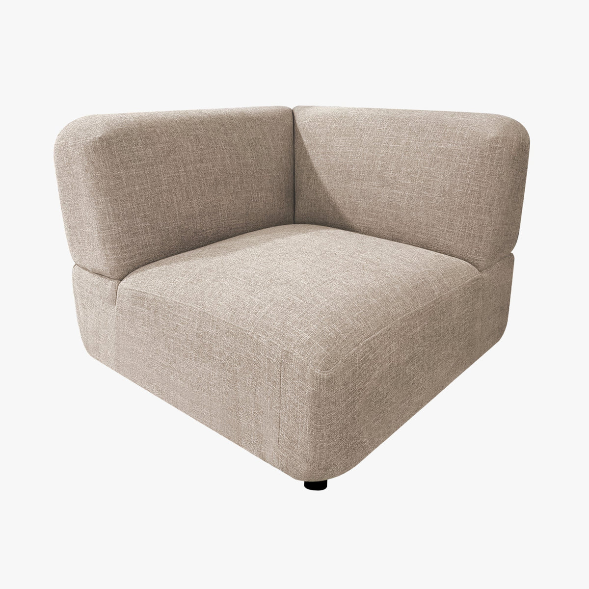 ALMA Canapé d'angle modulable en tissu beige