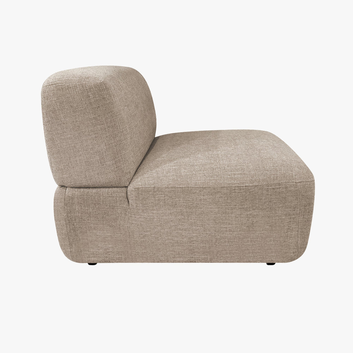 ALMA Canapé d'angle modulable en tissu beige