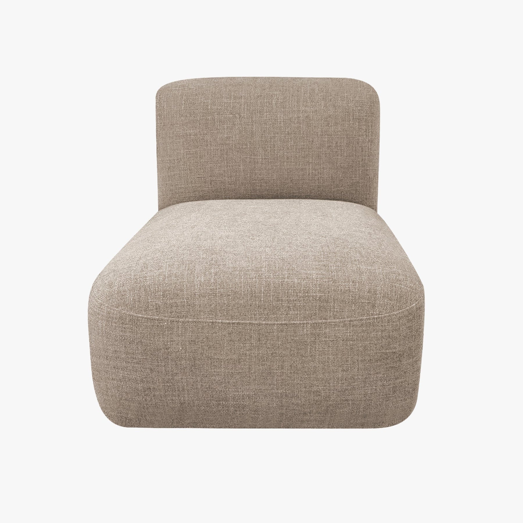 ALMA Canapé d'angle modulable en tissu beige