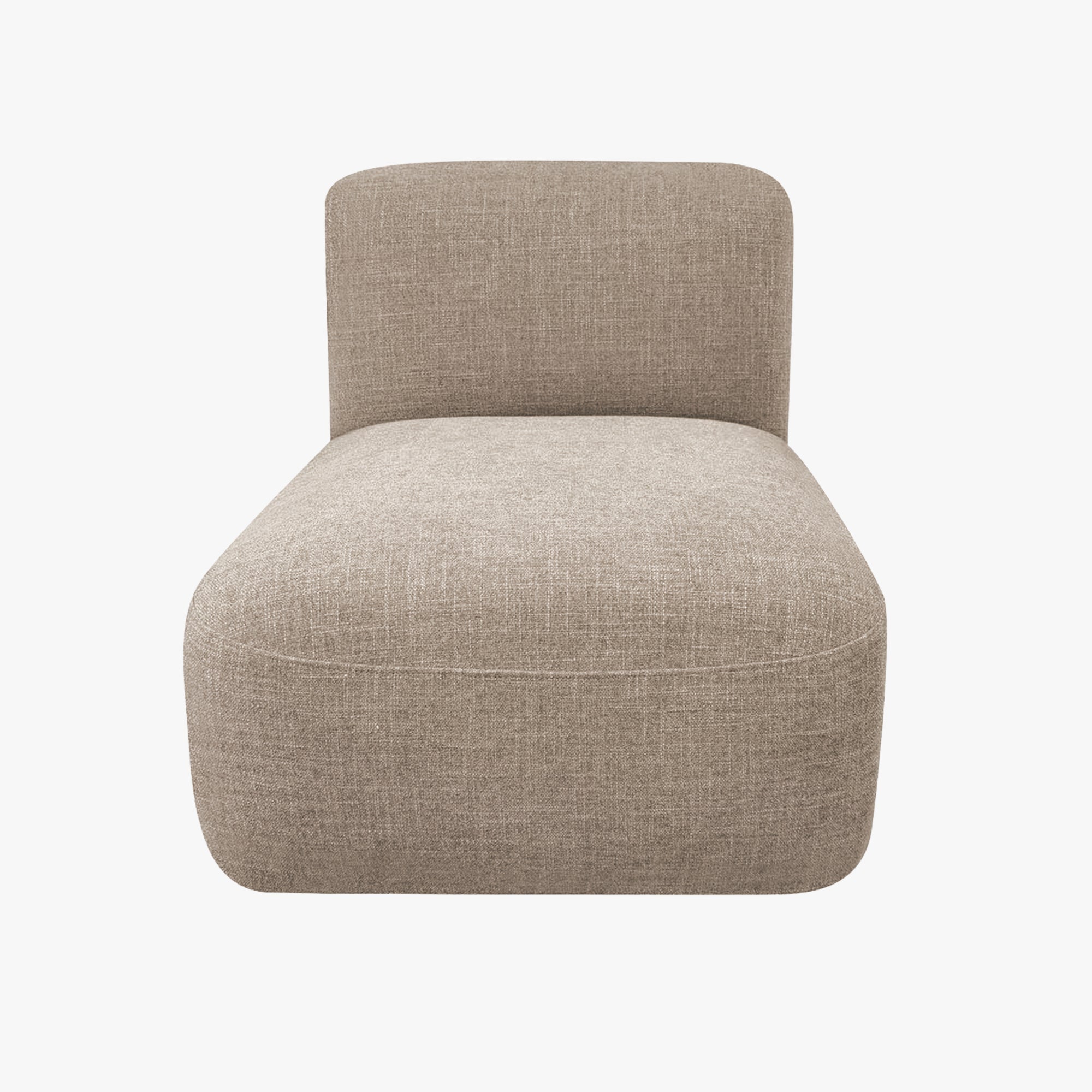 ALMA Canapé d'angle modulable en tissu beige
