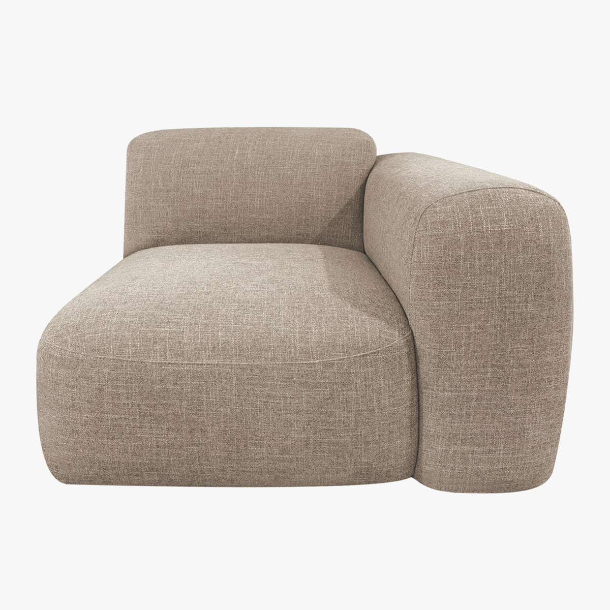 ALMA Canapé d'angle modulable en tissu beige