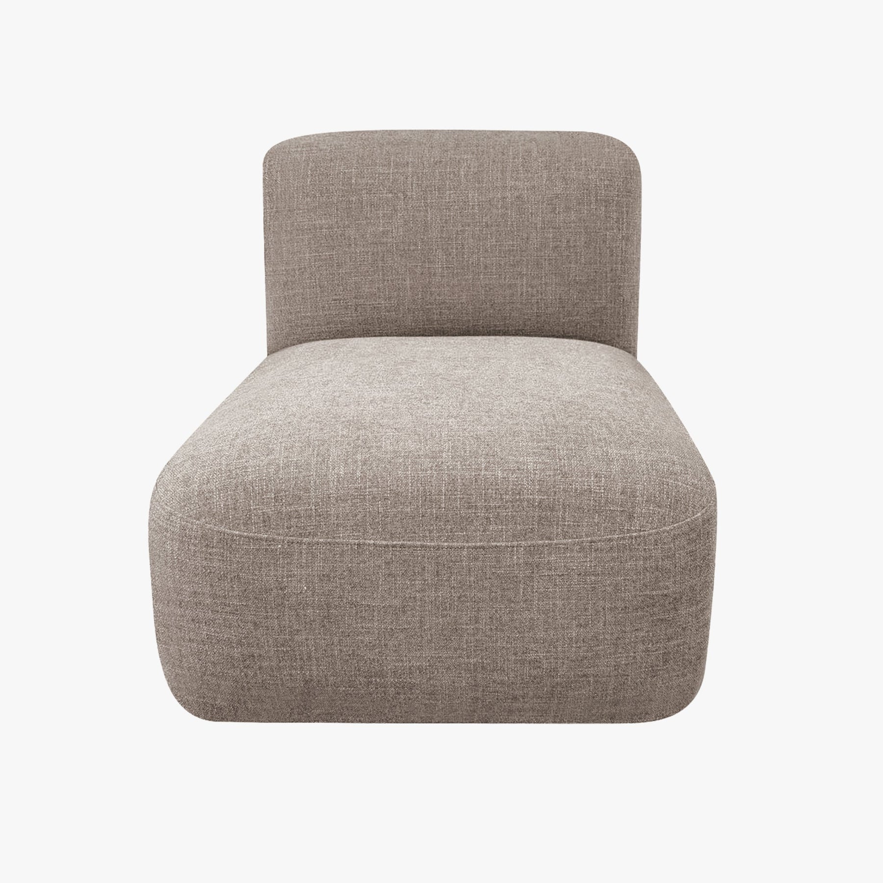 ALMA Canapé d'angle modulable en tissu taupe