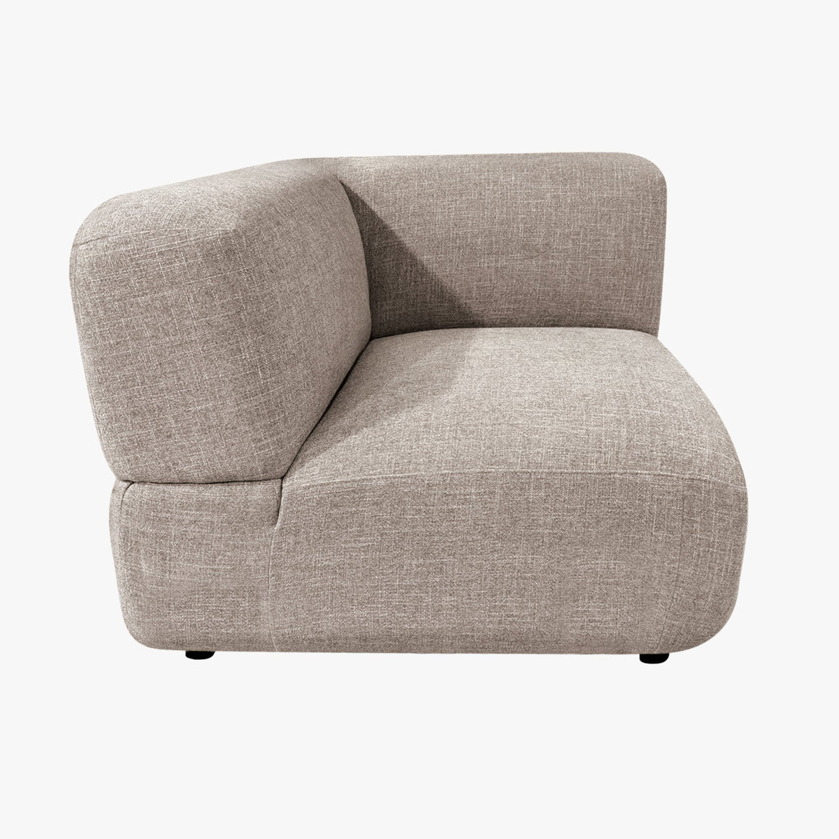 ALMA Canapé d'angle modulable en tissu taupe