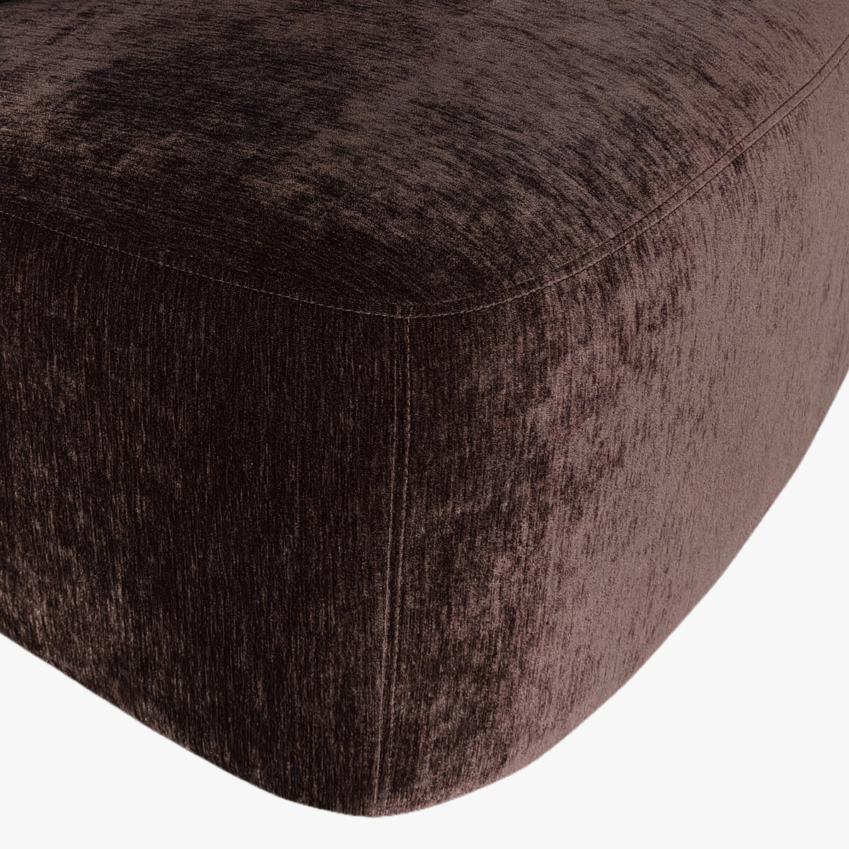 ASTON Fauteuil pivotant en tissu marron