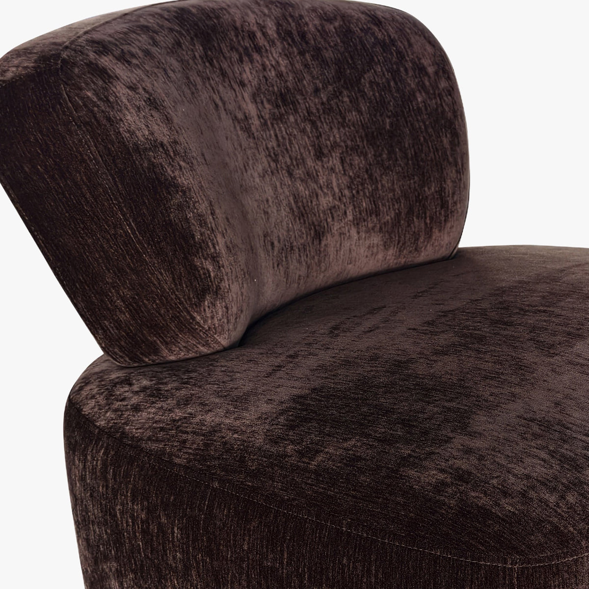 ASTON Fauteuil pivotant en tissu marron