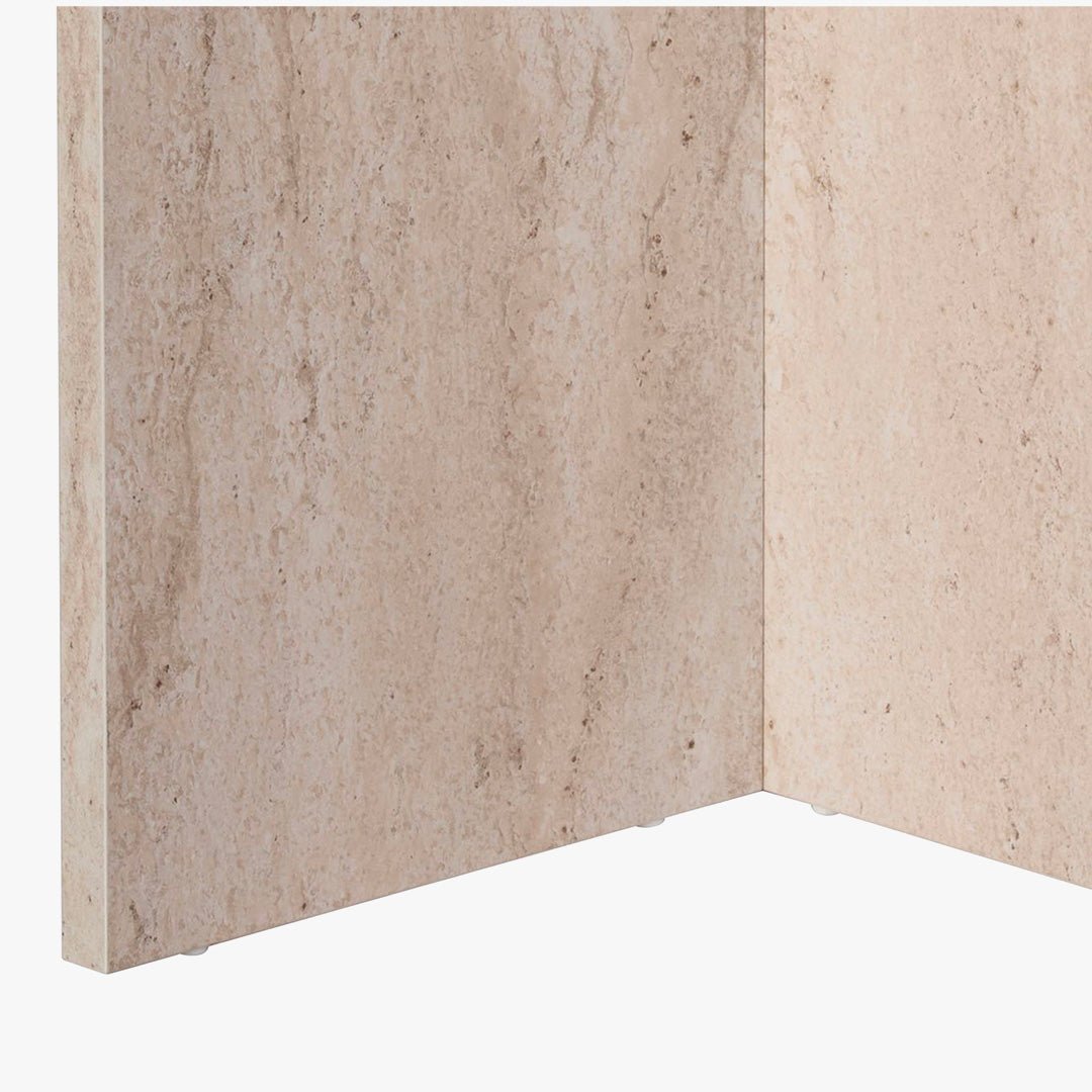 BELORA Table à manger ovale beige 180 cm
