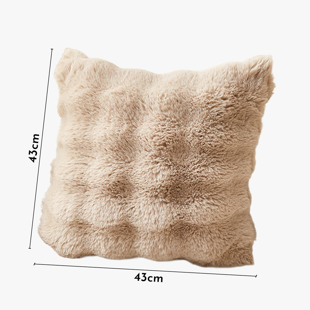BUBBLE Coussin carré en tissu camel 43x43 cm