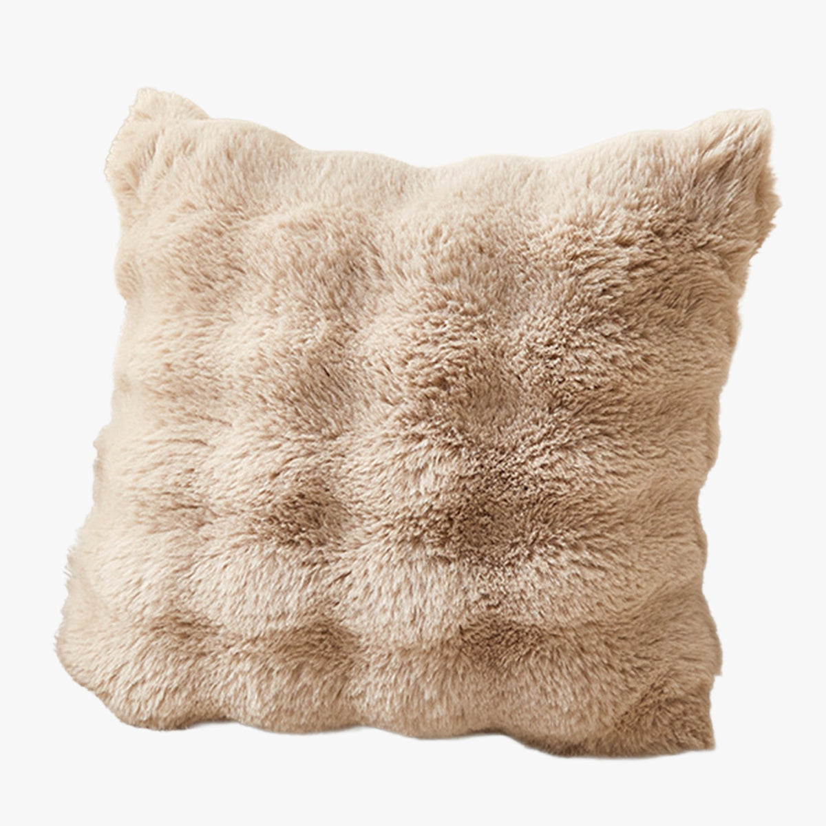 BUBBLE Coussin carré en tissu camel 43x43 cm