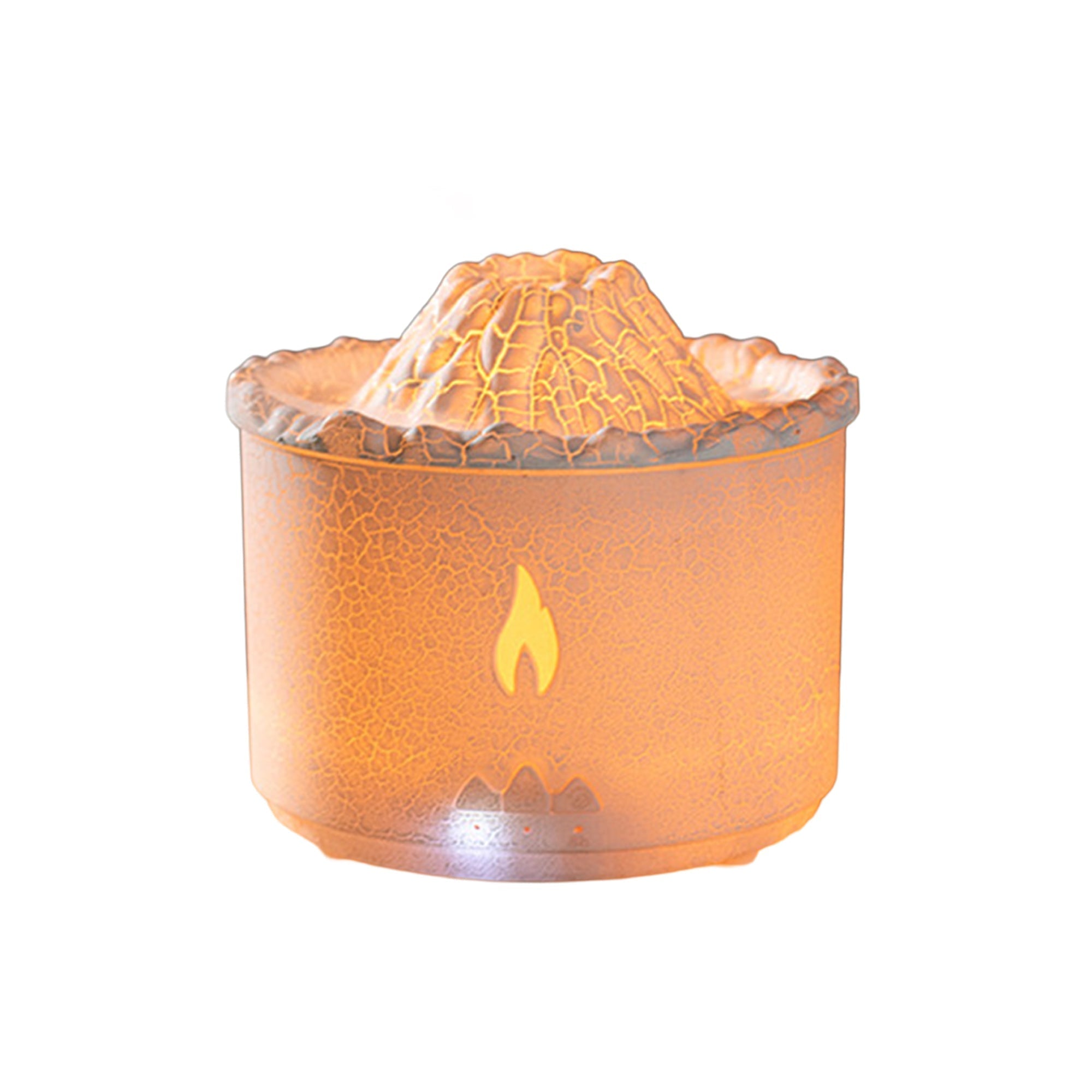 CALY Diffuseur d'huiles essentielles volcan avec flammes à LED blanc
