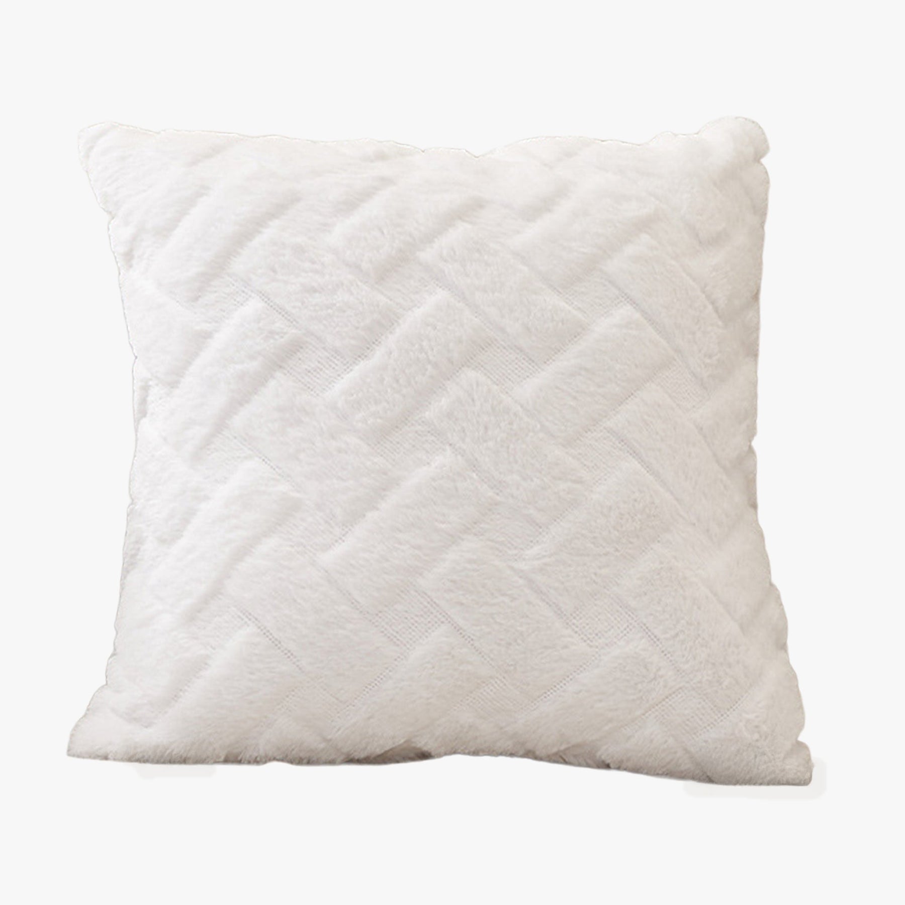 CAPRI Coussin carré en tissu à motifs blanc 43x43 cm