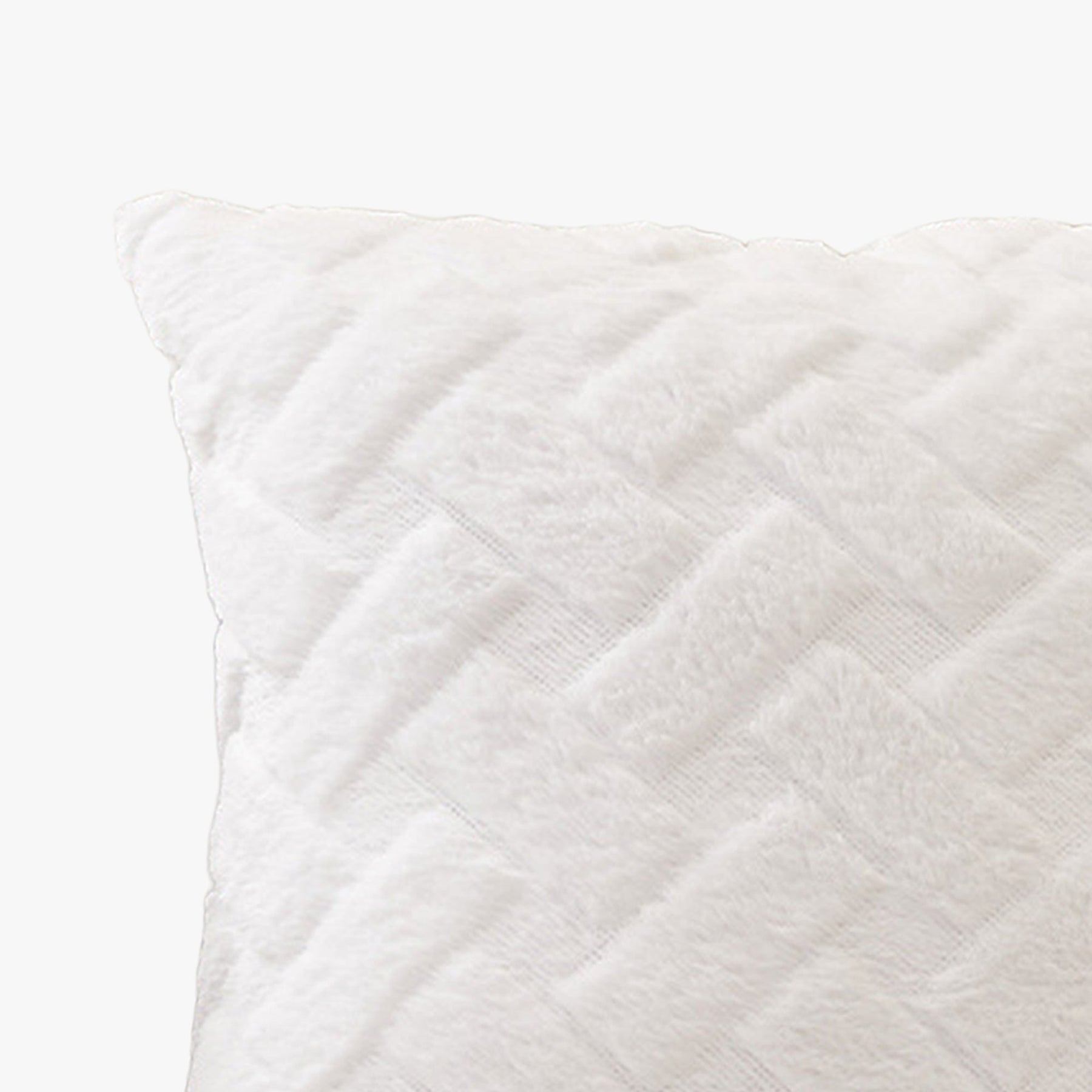 CAPRI Coussin carré en tissu à motifs blanc 43x43 cm