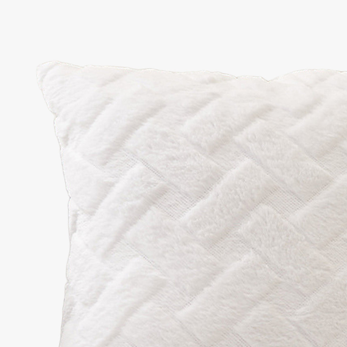 CAPRI Coussin carré en tissu à motifs blanc 43x43 cm
