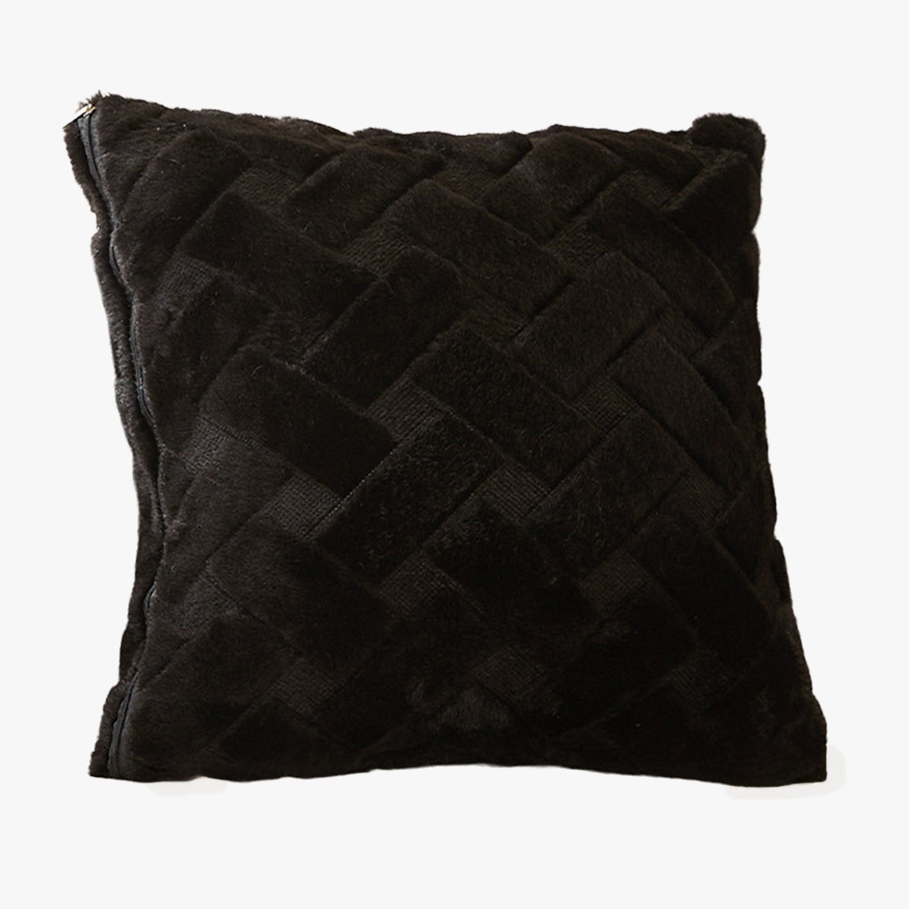 CAPRI Coussin carré en tissu à motifs noir 43x43 cm