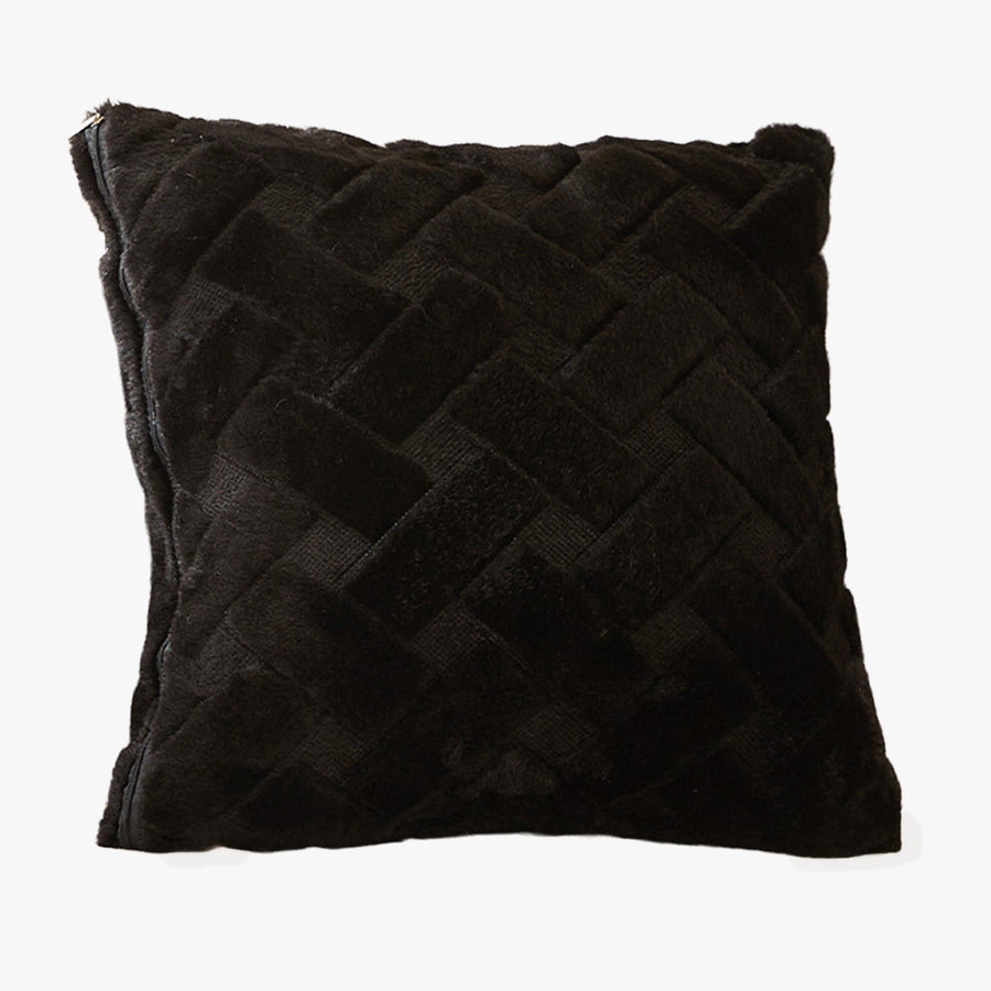 CAPRI Coussin carré en tissu à motifs noir 43x43 cm