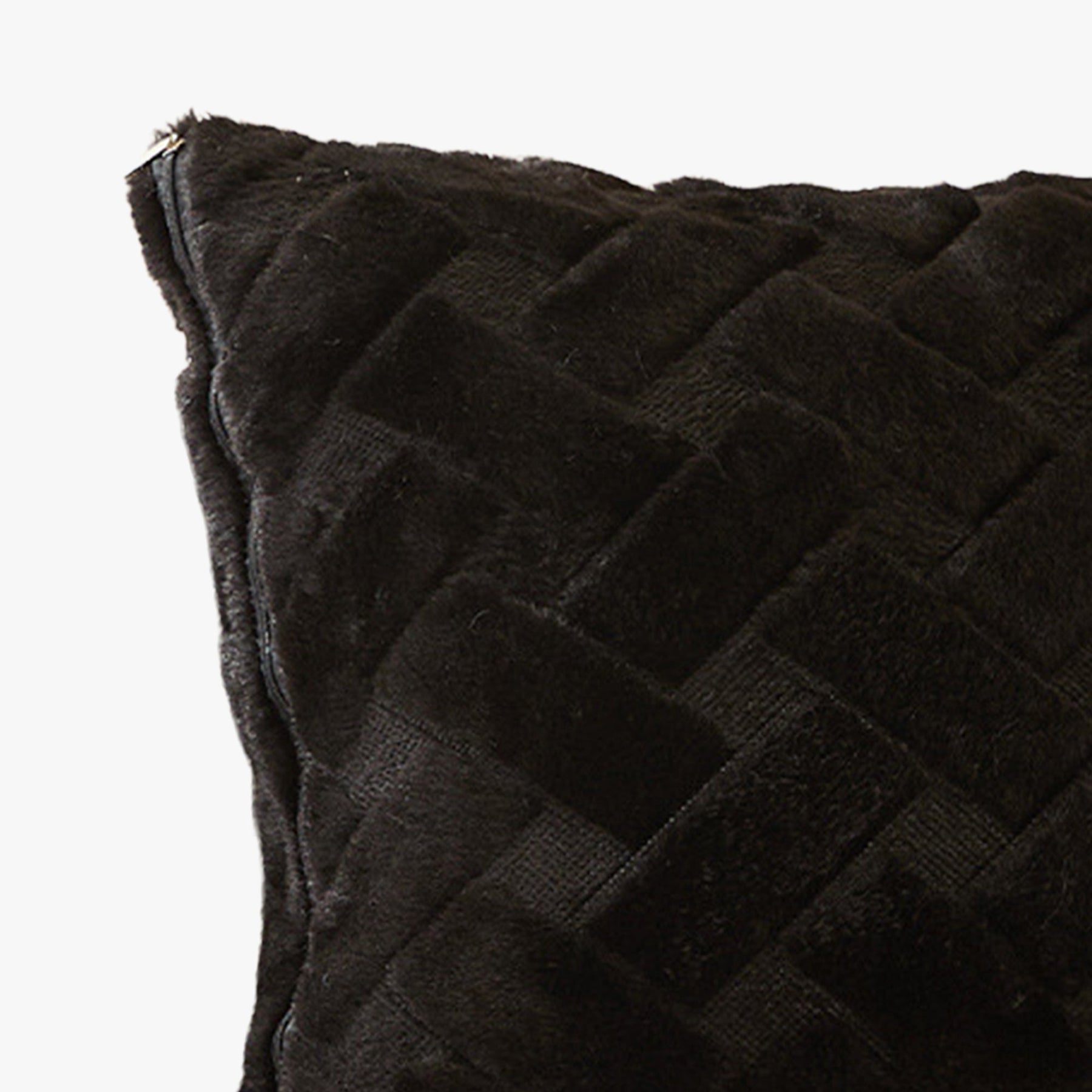 CAPRI Coussin carré en tissu à motifs noir 43x43 cm