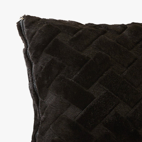 CAPRI Coussin carré en tissu à motifs noir 43x43 cm