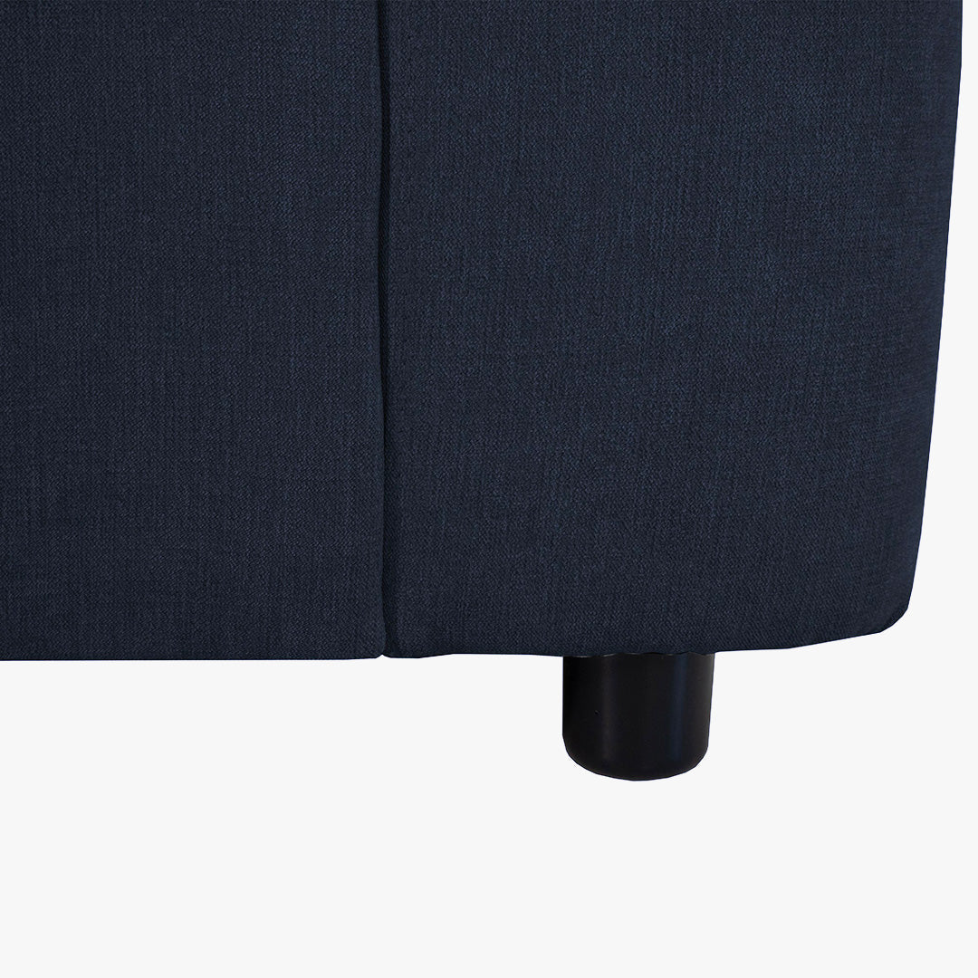CELIA Canapé d'angle convertible et réversible avec coffre en tissu bleu