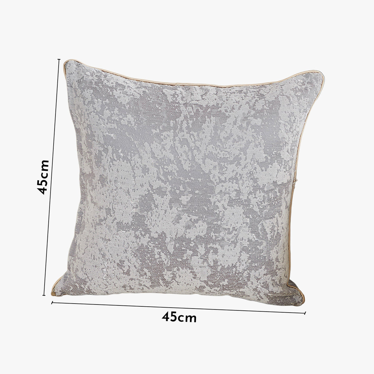 CEOLIA Coussin carré en tissu gris 45x45 cm