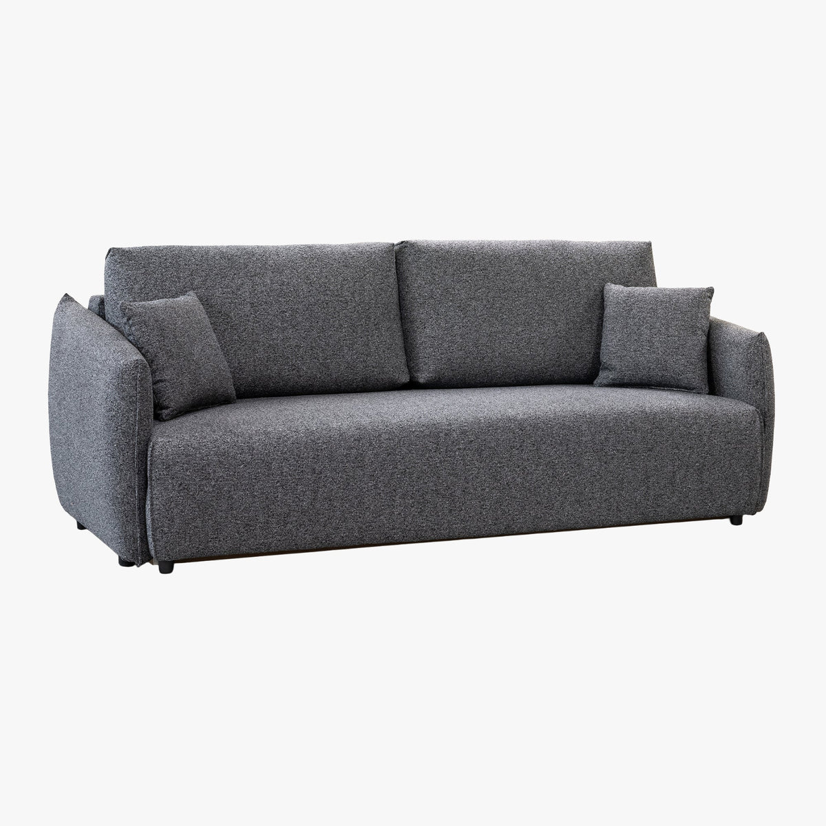 DAYLA Canapé 3 places convertible en tissu bleu