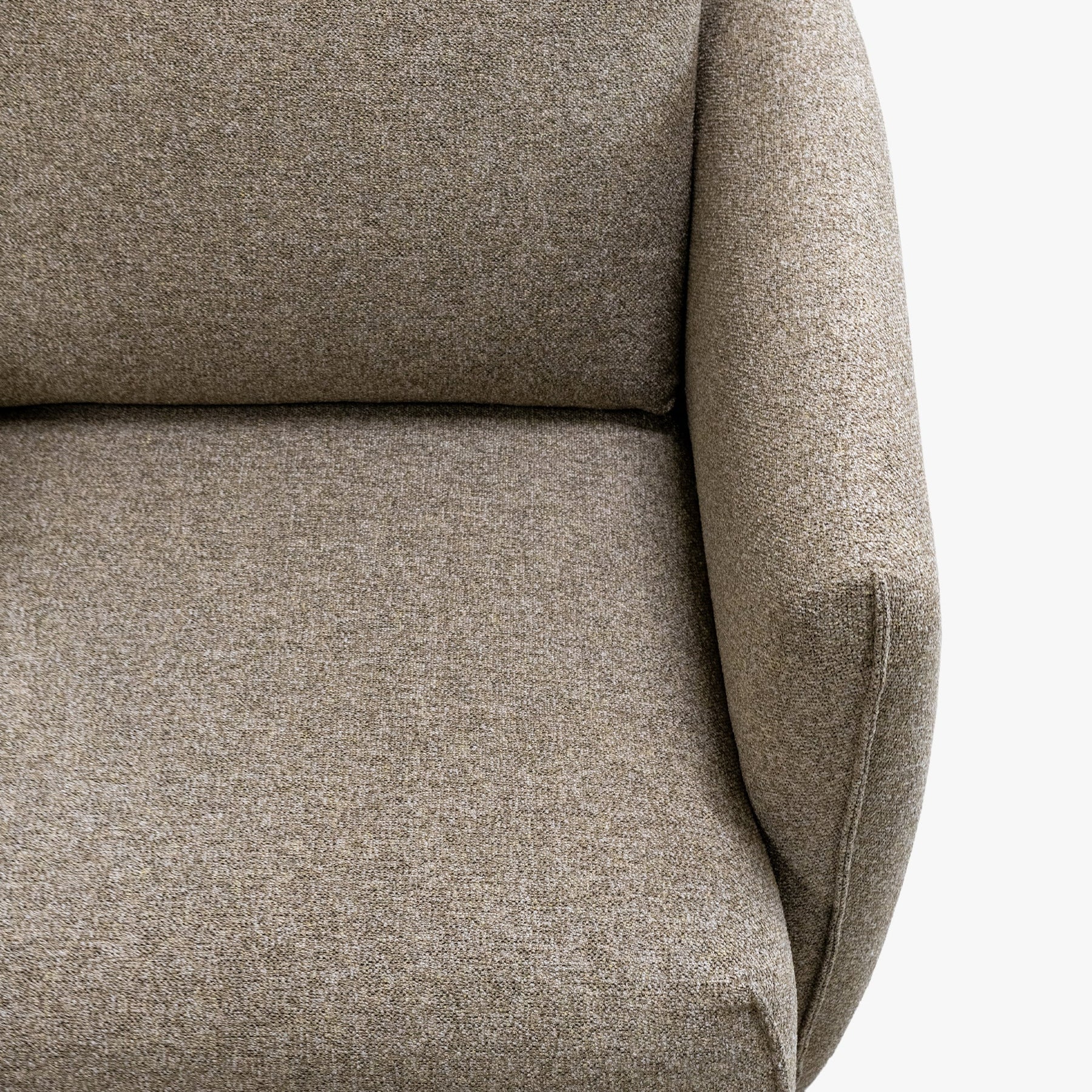 DAYLA Fauteuil en tissu taupe