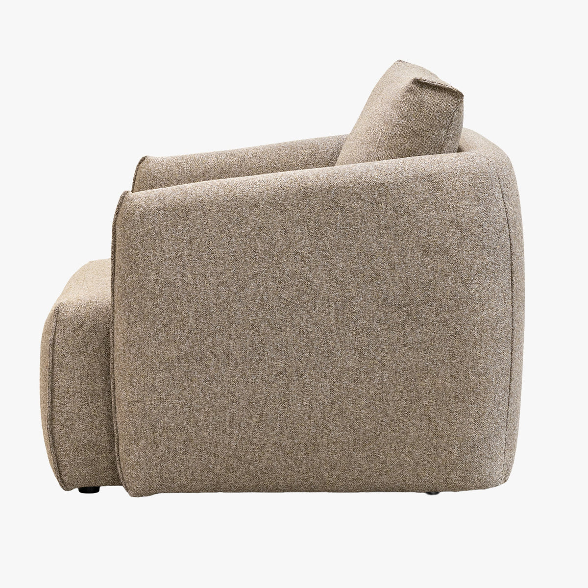 DAYLA Fauteuil en tissu taupe