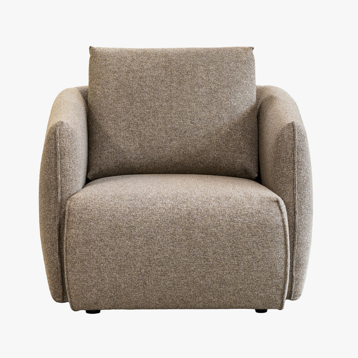 DAYLA Fauteuil en tissu taupe