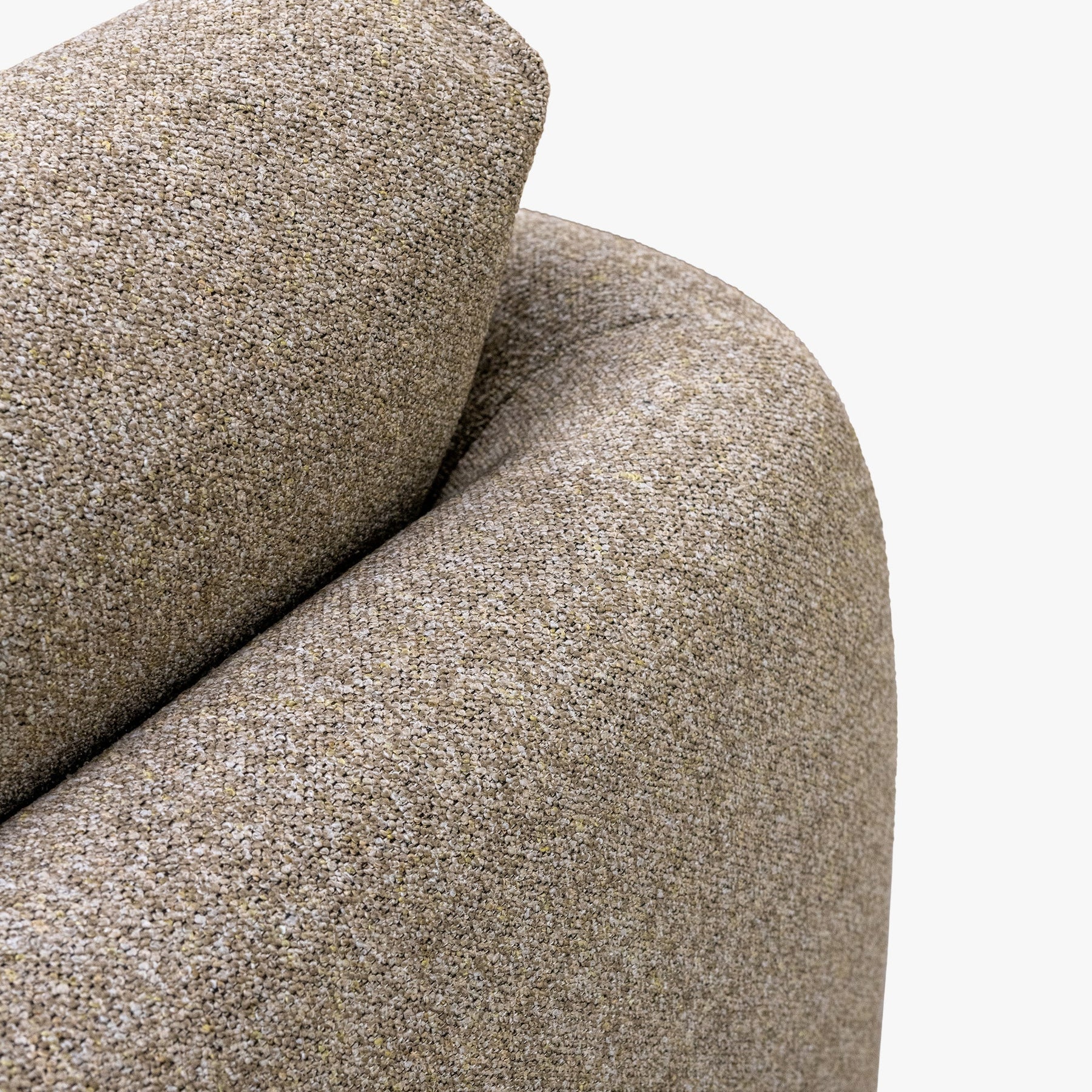 DAYLA Fauteuil en tissu taupe