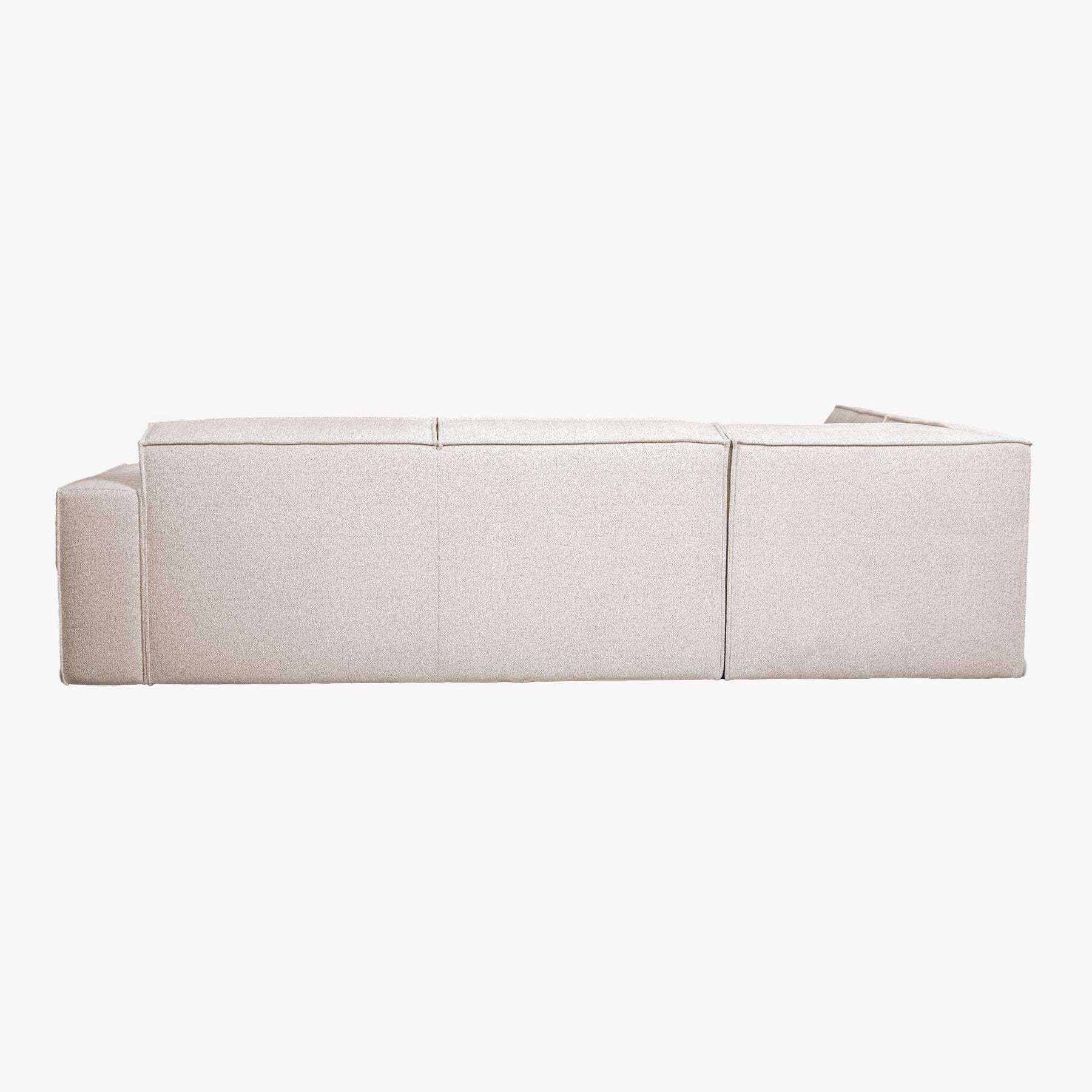 ELIA Canapé d'angle en tissu beige - Angle gauche