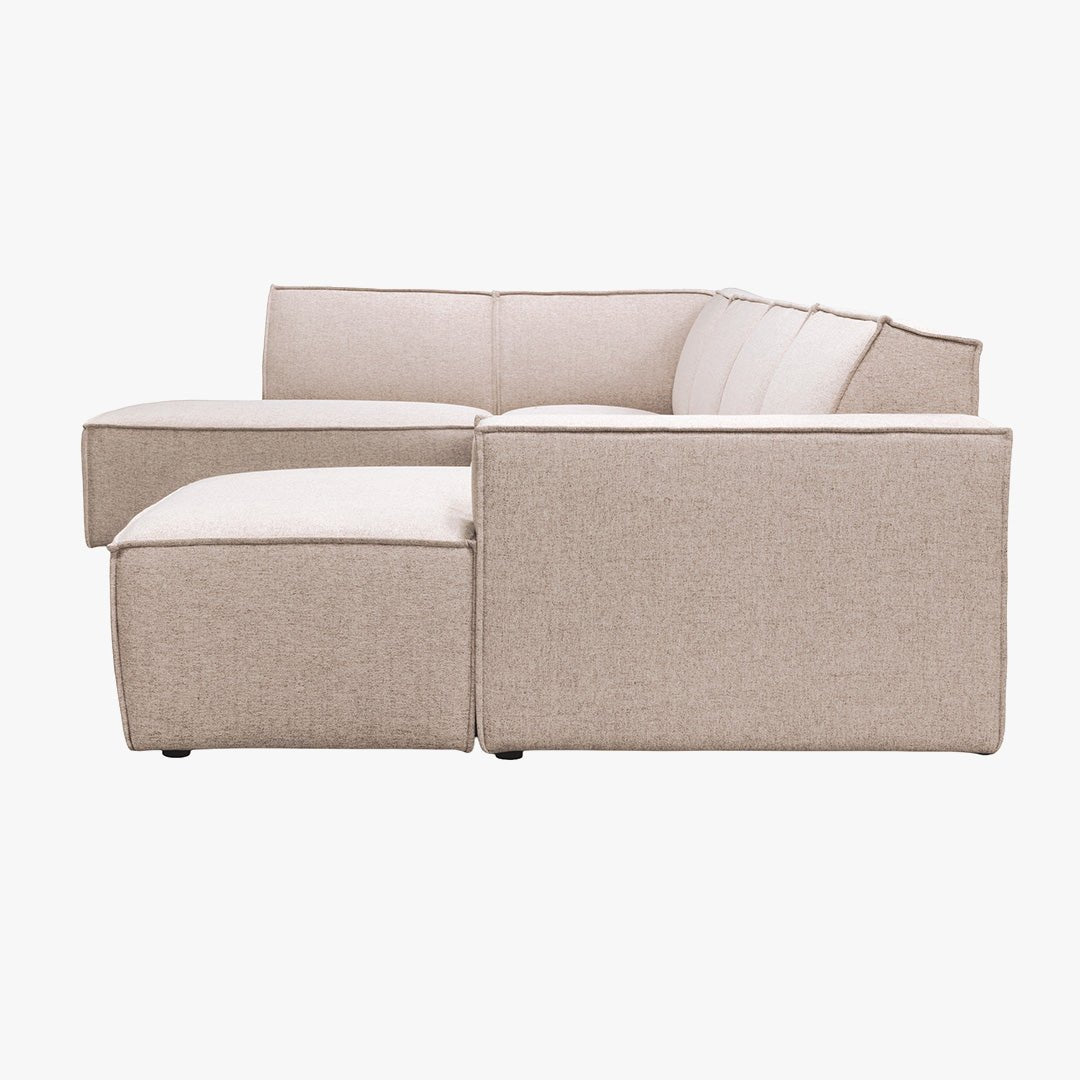 ELIA XL Canapé panoramique en tissu beige - Angle droit