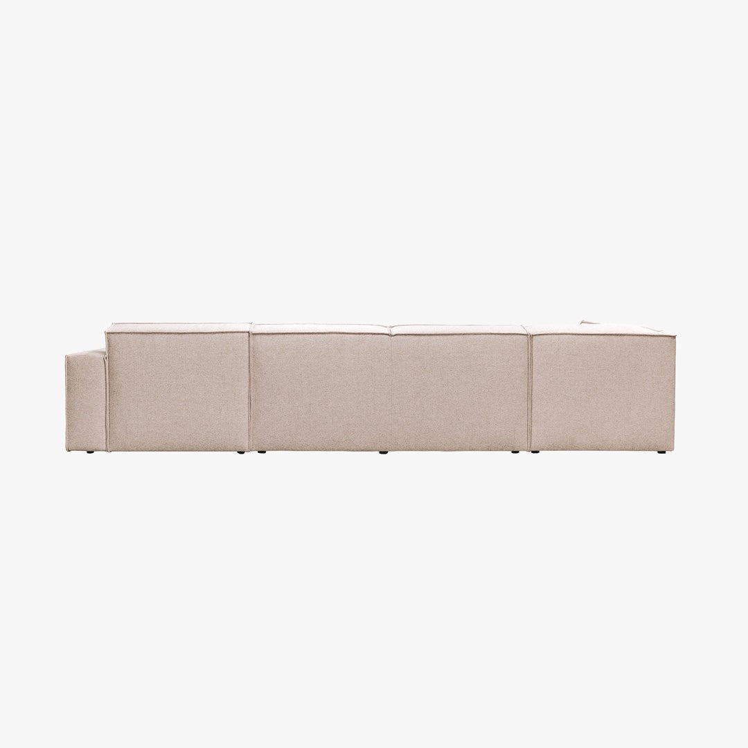 ELIA XL Canapé panoramique en tissu beige - Angle droit
