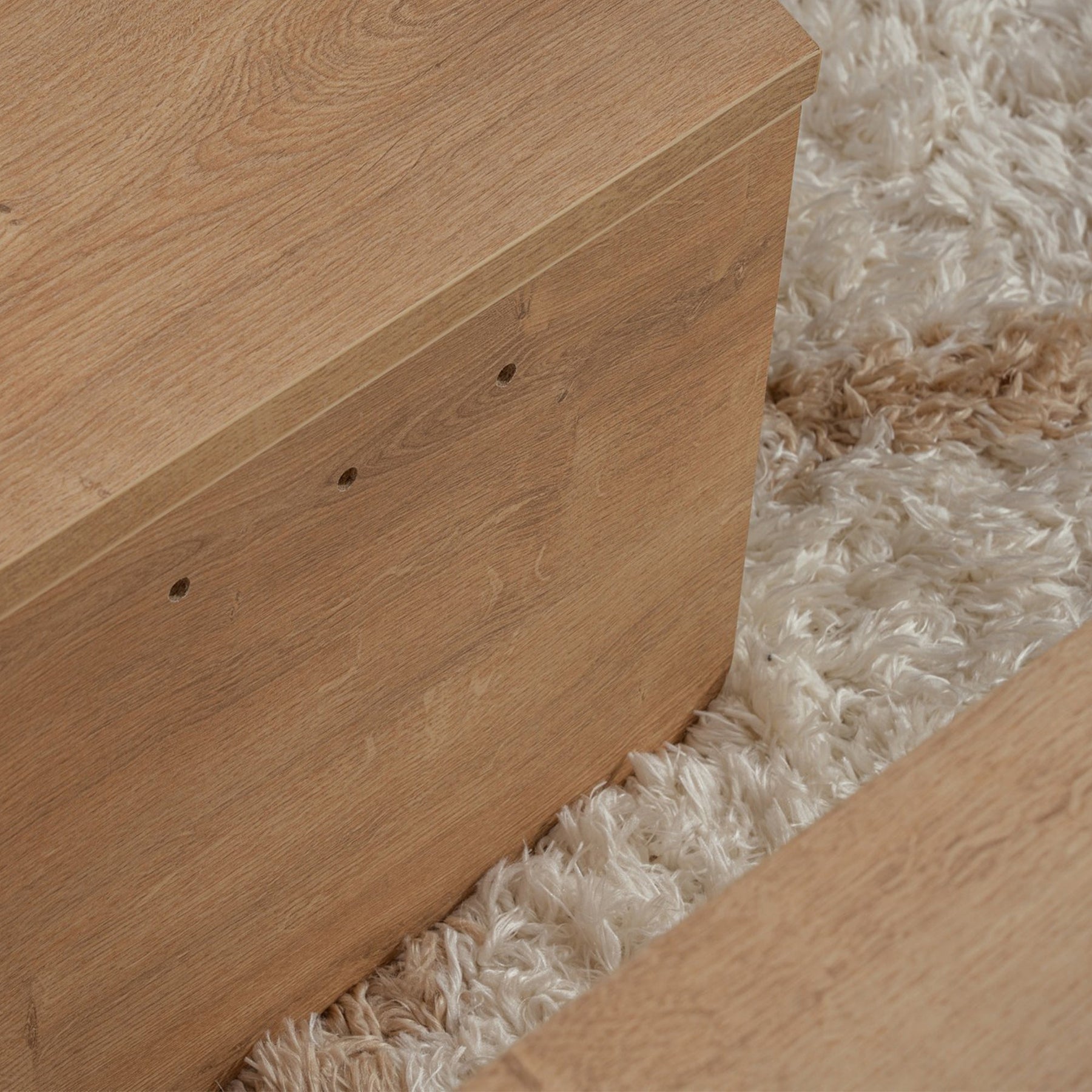 ELYNA Table basse ronde couleur bois clair D90 cm