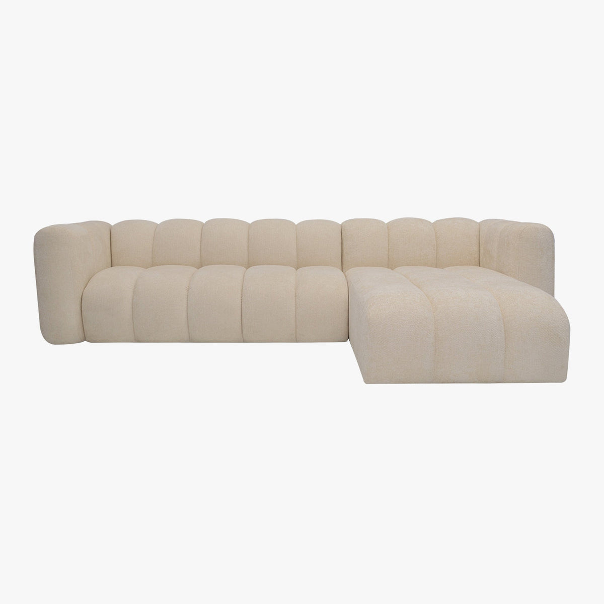 GABY Canapé d'angle réversible en tissu beige