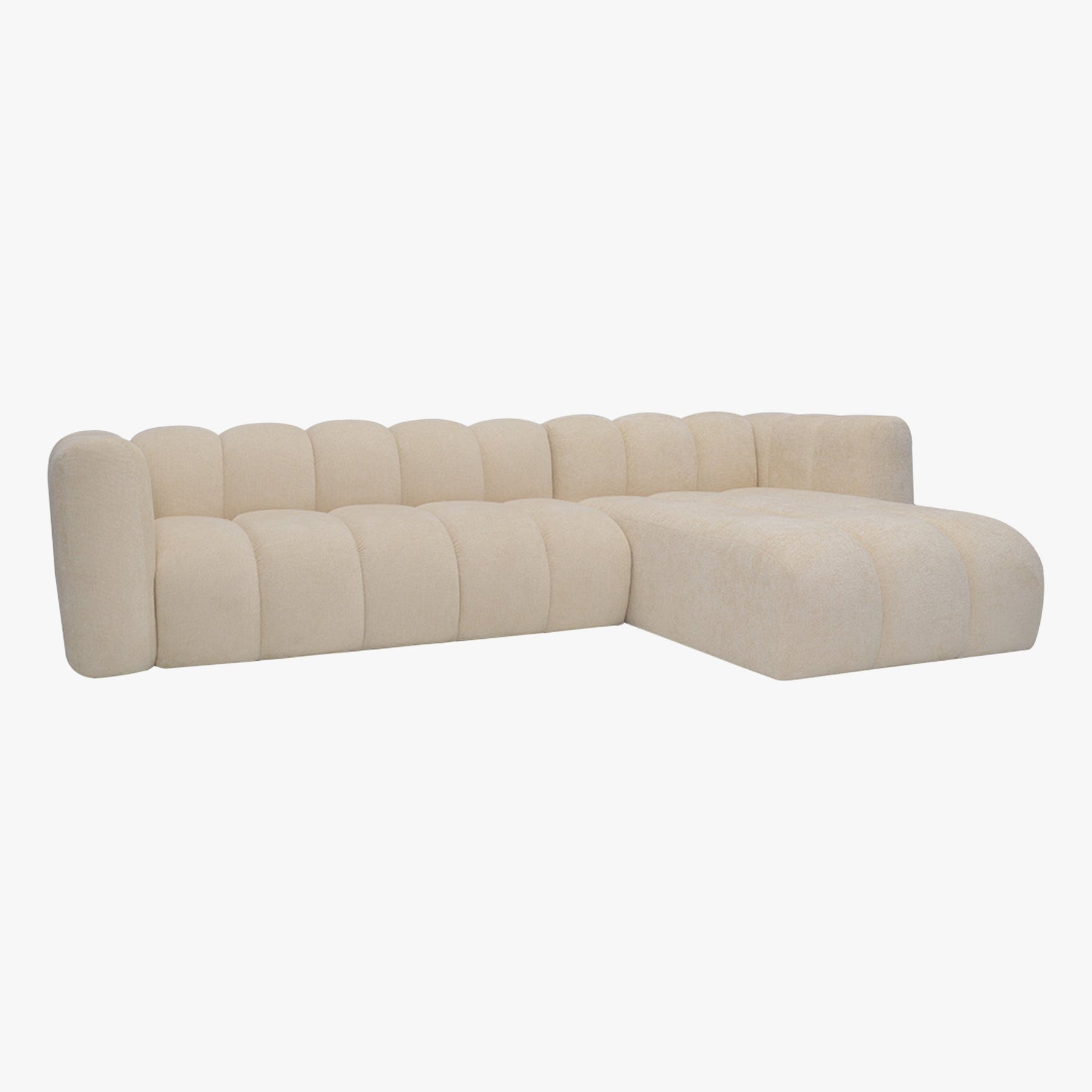 GABY Canapé d'angle réversible en tissu beige