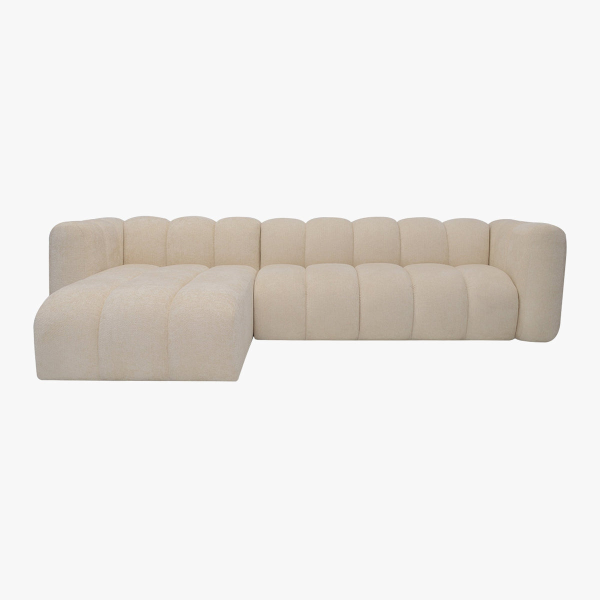 GABY Canapé d'angle réversible en tissu beige