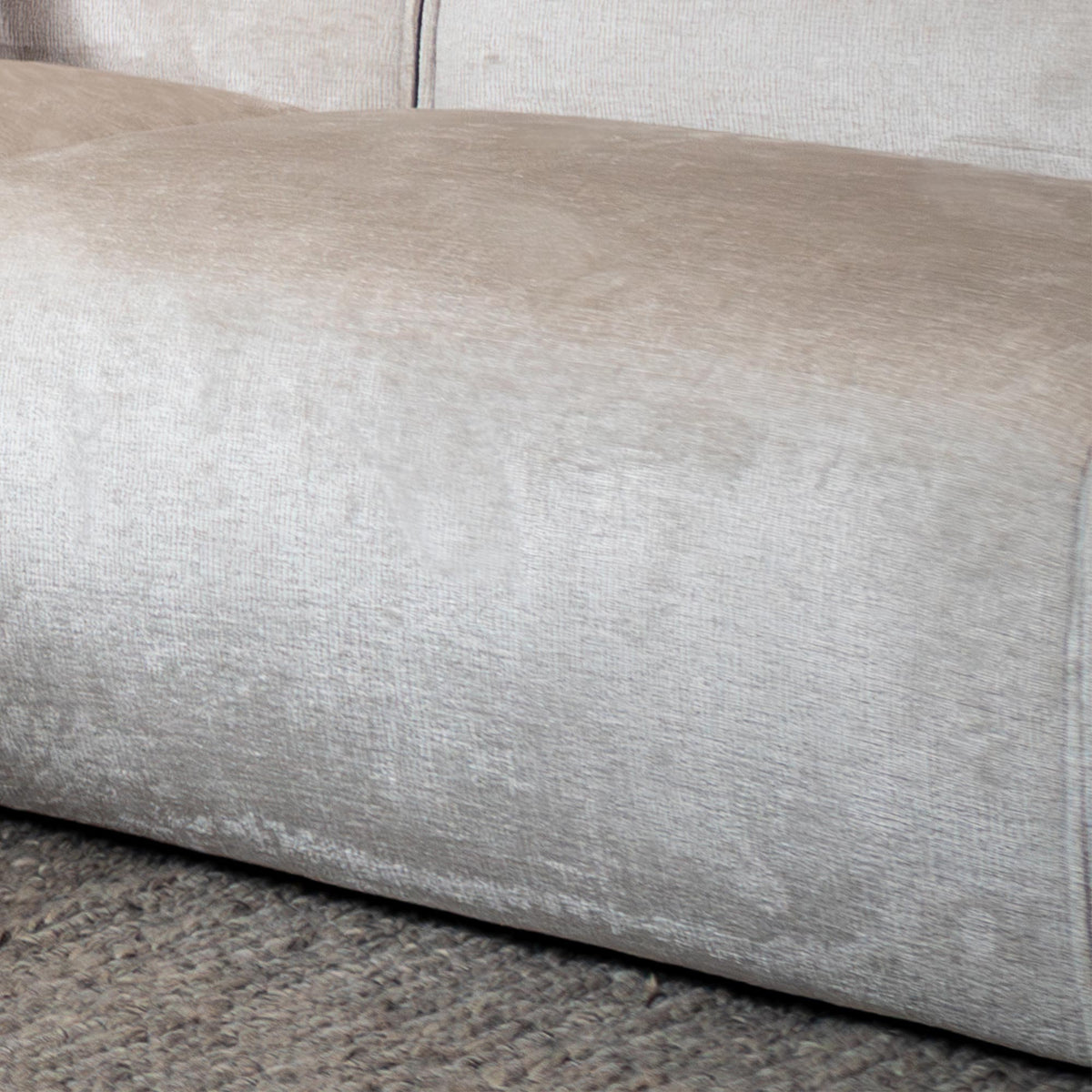 GIULIA Canapé d'angle en tissu beige - Angle gauche