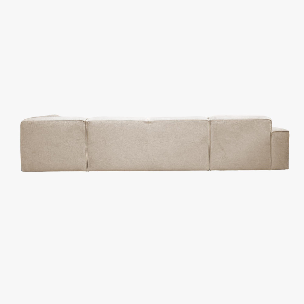 GIULIA Canapé panoramique en tissu beige - Angle droit