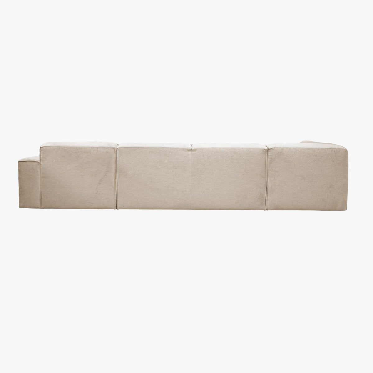 GIULIA Canapé panoramique en tissu beige - Angle gauche
