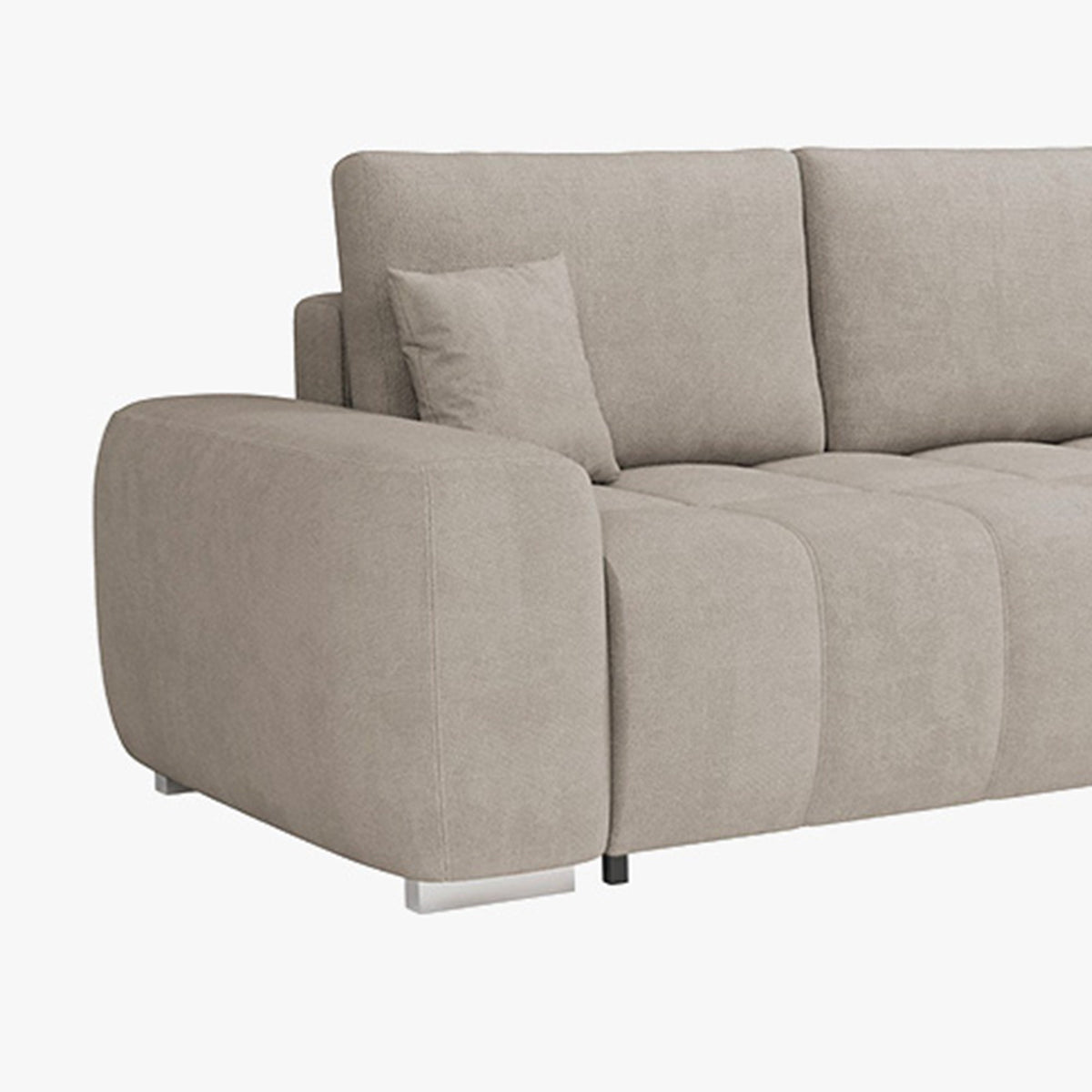 GYLIAN Canapé d'angle réversible et convertible avec coffre en tissu beige
