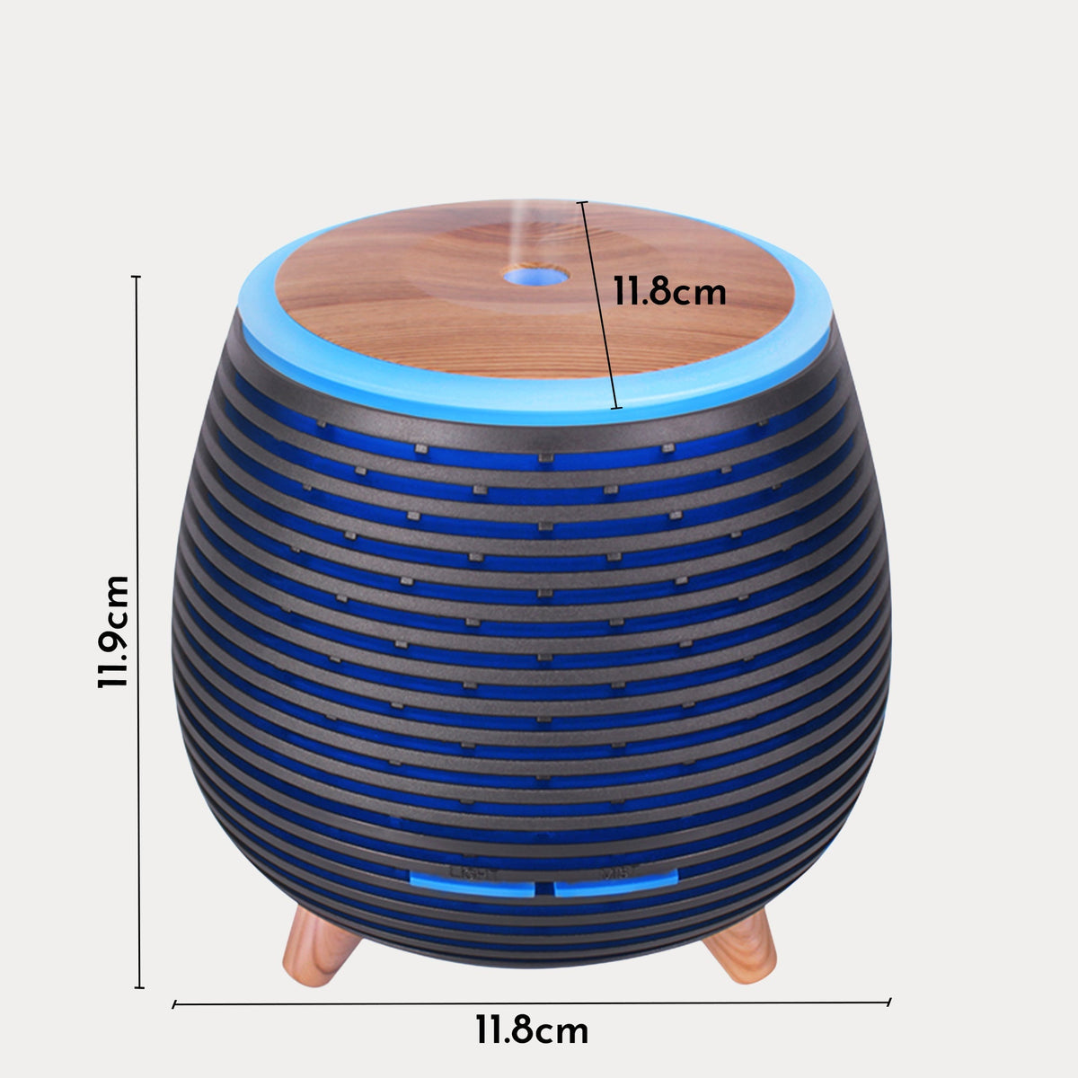 HELYR Diffuseur d'huiles essentielles à LED noir