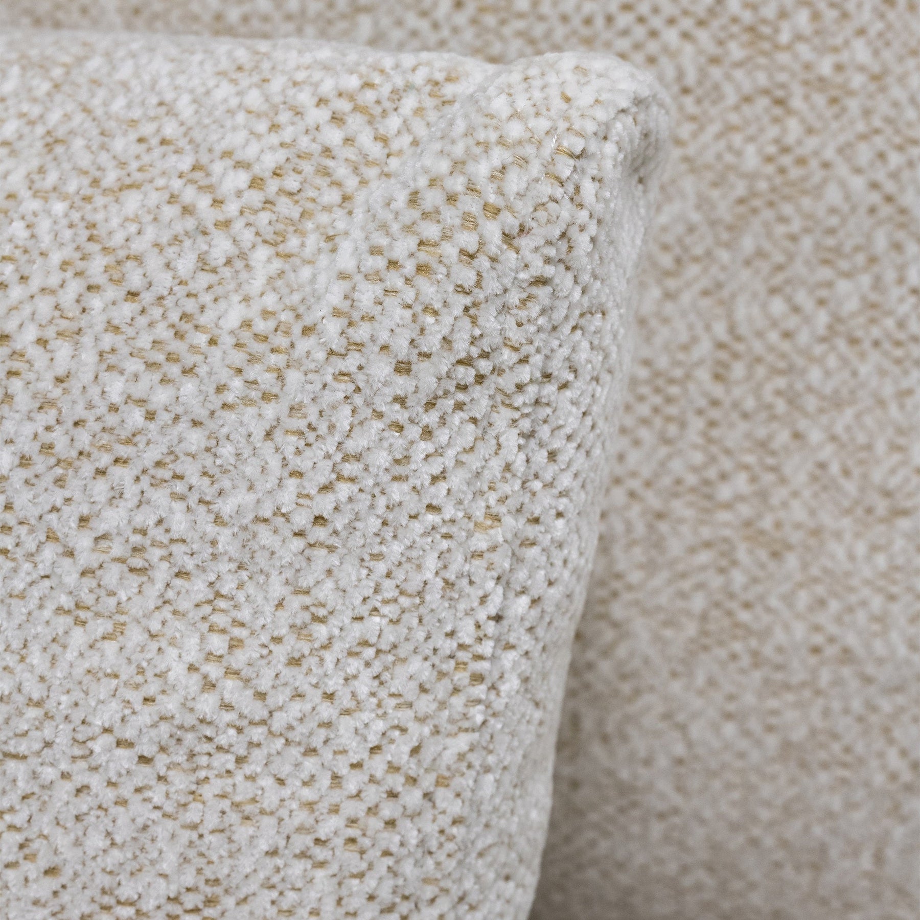HILONA XL Canapé d'angle en tissu beige - Angle droit