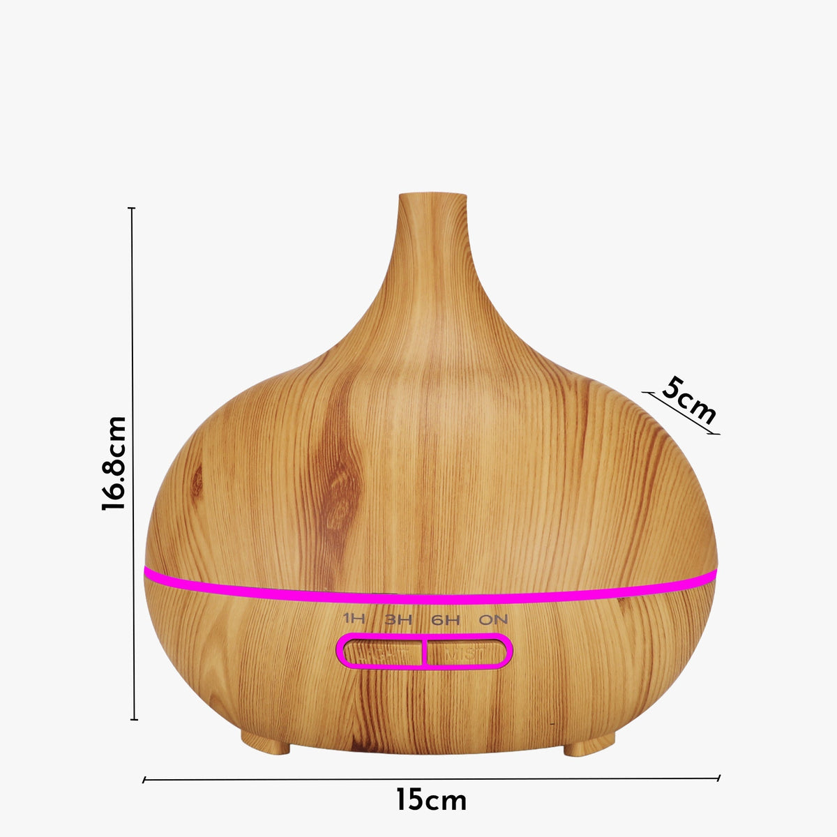 ILAYA Diffuseur d'huiles essentielles couleur bois à LED