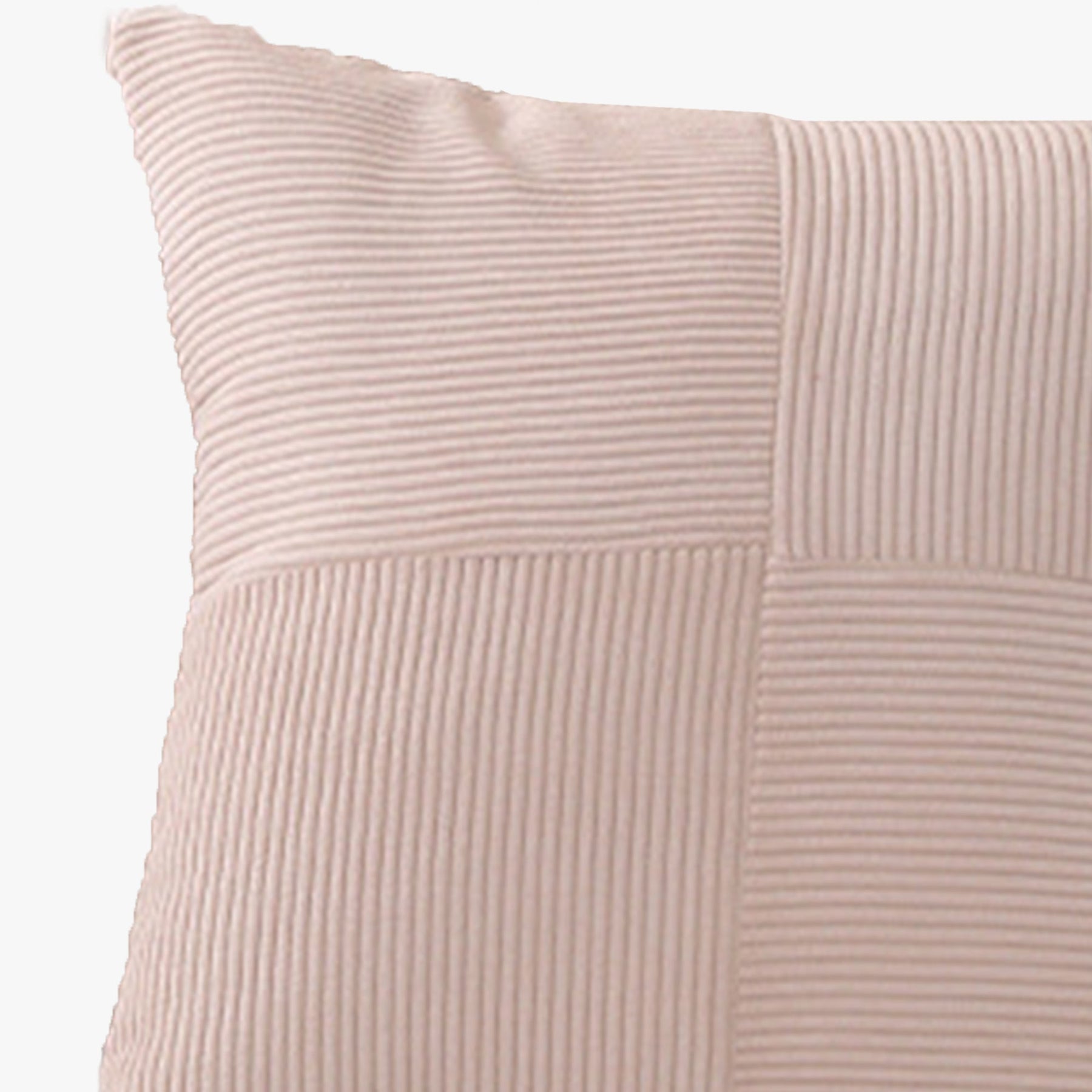ISYS Coussin carré en tissu côtelé  beige 45x45 cm
