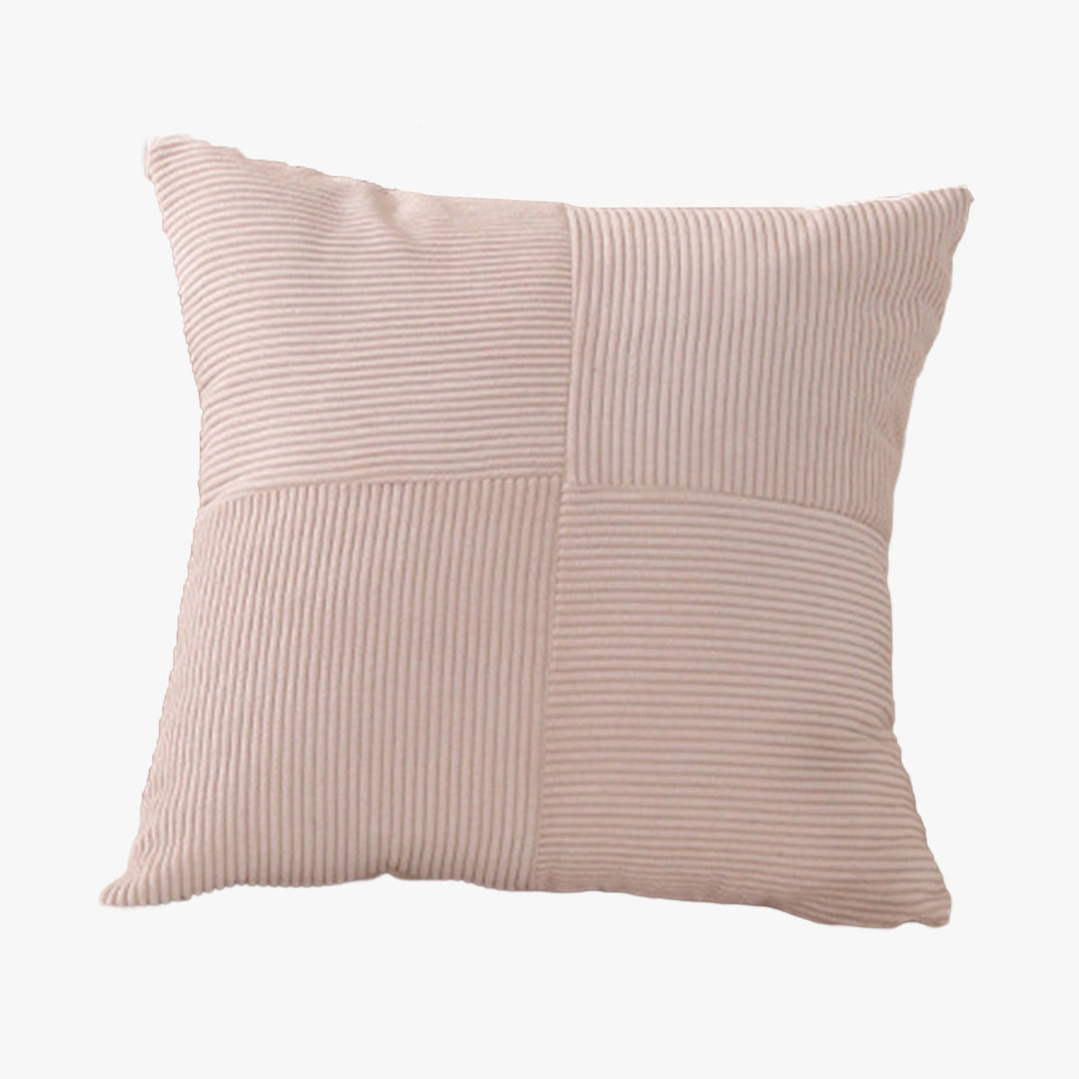 ISYS Coussin carré en tissu côtelé  beige 45x45 cm