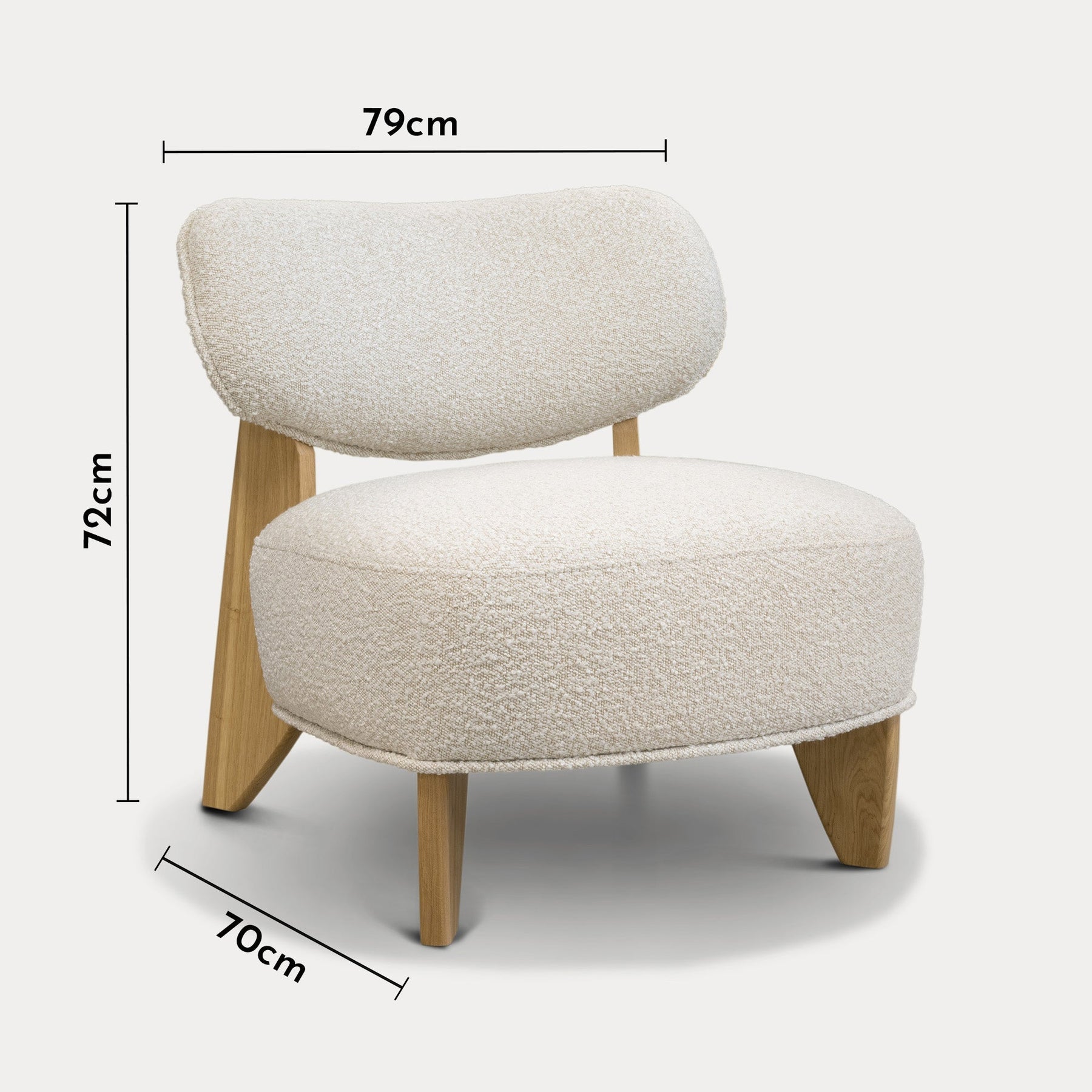 JEYZ Fauteuil design effet peau de mouton beige