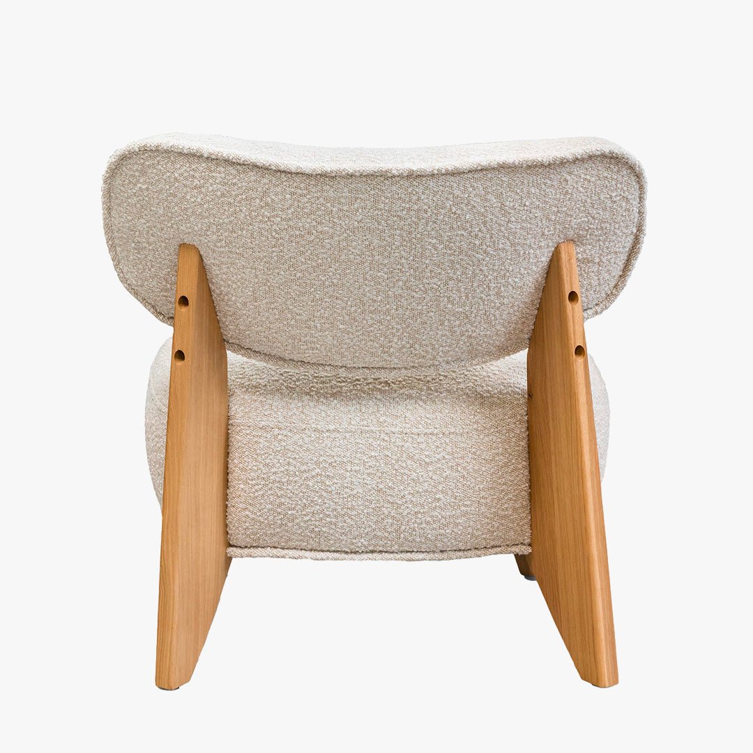 JEYZ Fauteuil design effet peau de mouton beige