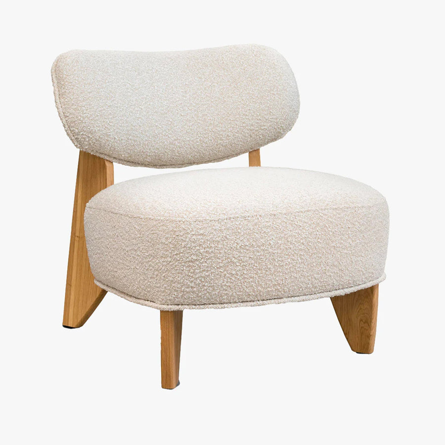 JEYZ Fauteuil design effet peau de mouton beige